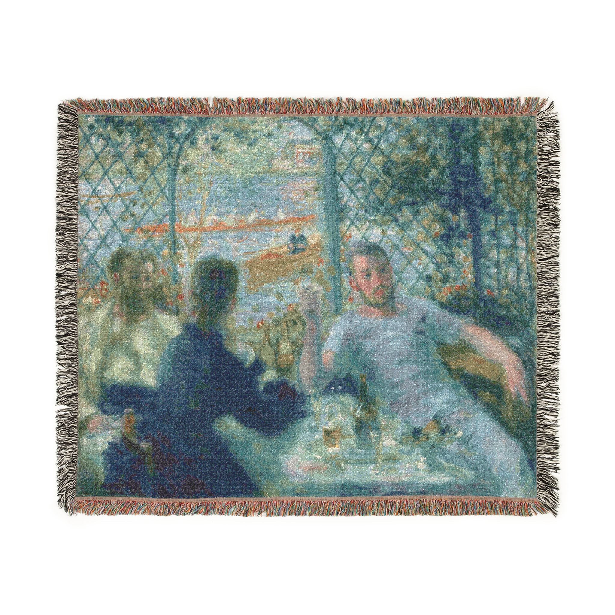 Pierre-Auguste Renoir - Lunch at the Restaurant Fournaise (The Rowers' Lunch) | Woven Tapestry Blanket