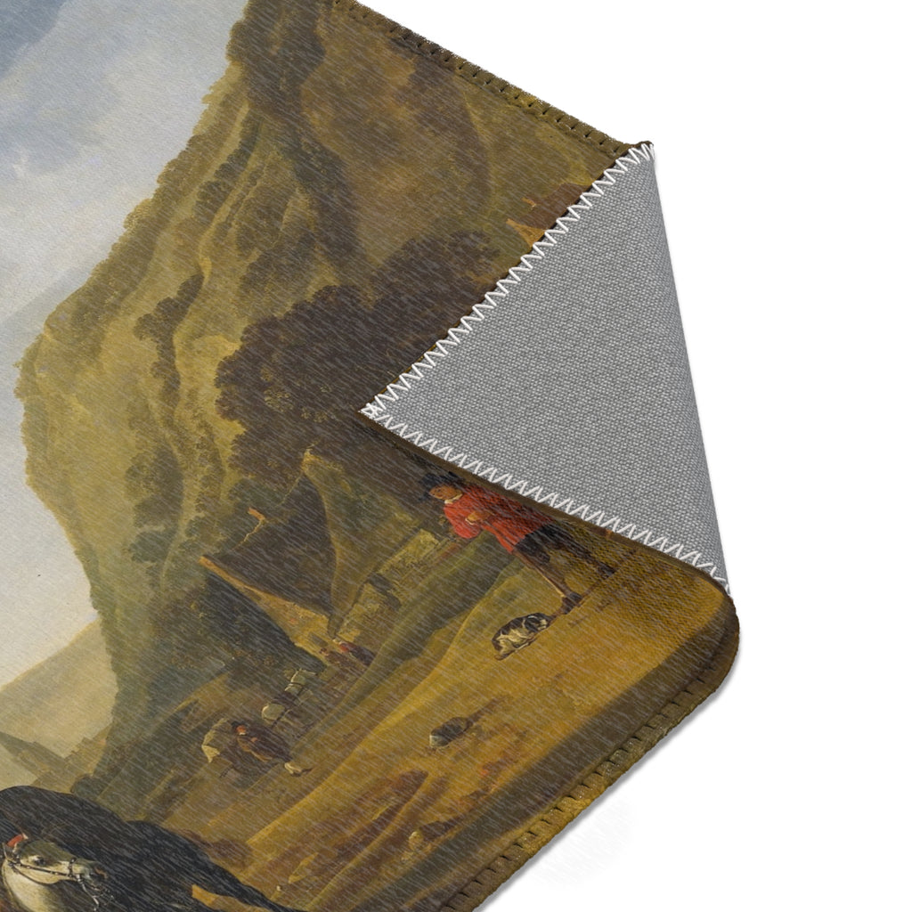 Aelbert Cuyp - Rivierlandschap met ruiters - Google Art Project | Area Rug