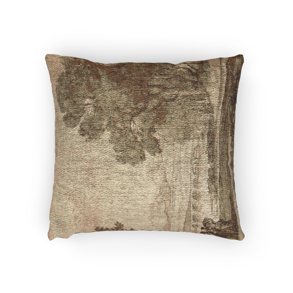 Claude Lorrain - A Wooded River Landscape with Jacob, Laban, and His Daughters | Woven Pillow