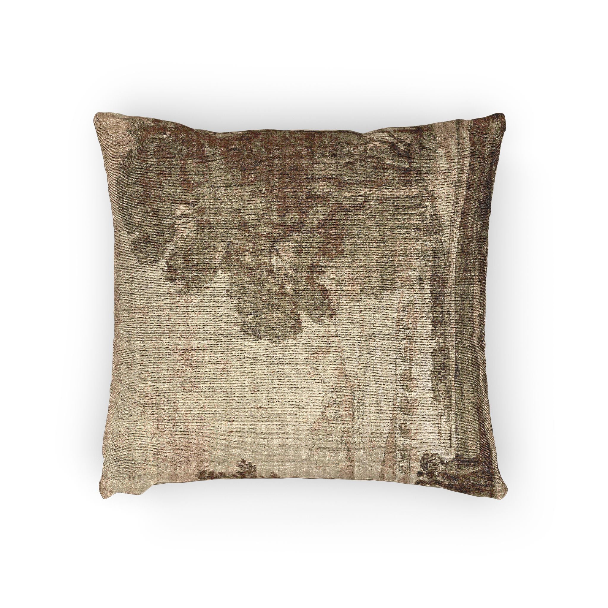 Claude Lorrain - A Wooded River Landscape with Jacob, Laban, and His Daughters | Woven Pillow