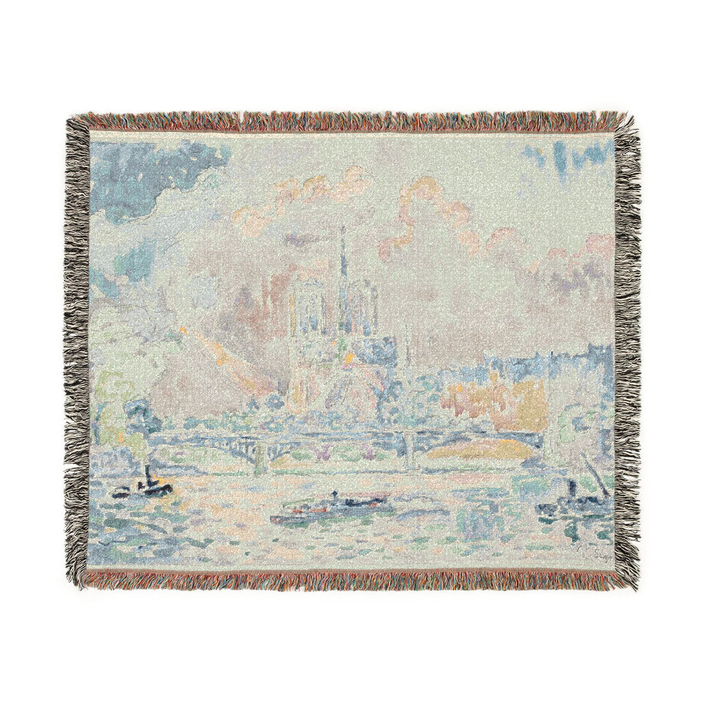Paul Signac - Notre Dame | Woven Tapestry Blanket