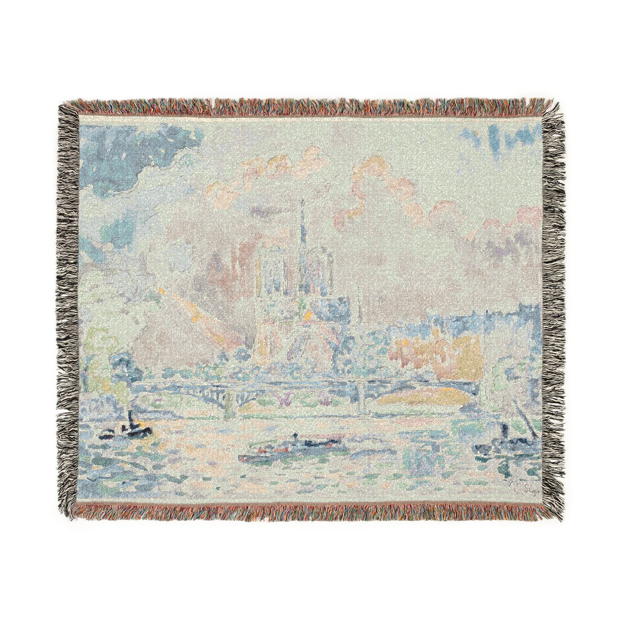 Paul Signac - Notre Dame | Woven Tapestry Blanket