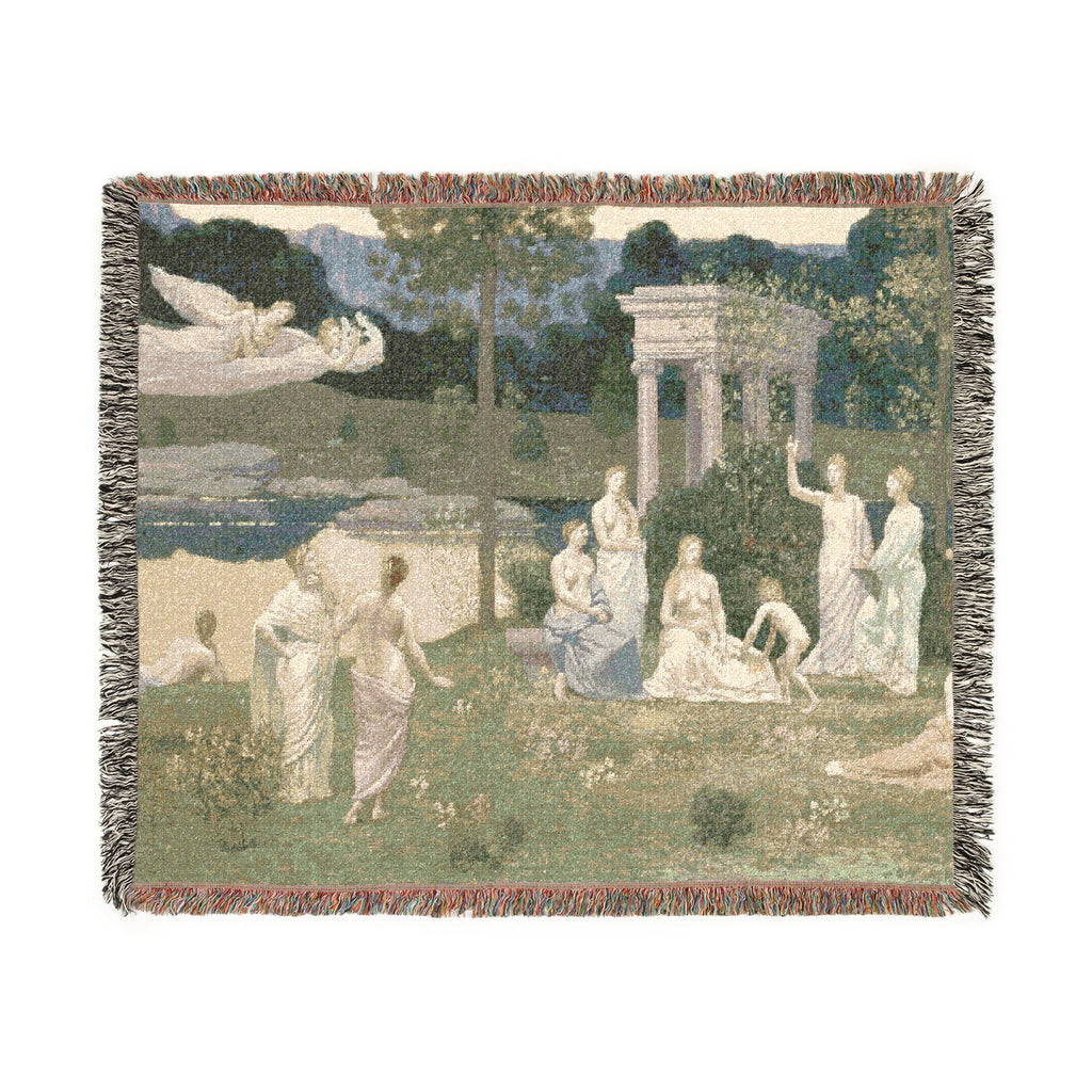 Pierre Puvis de Chavannes - The Sacred Grove, Beloved of the Arts and the Muses | Woven Tapestry Blanket