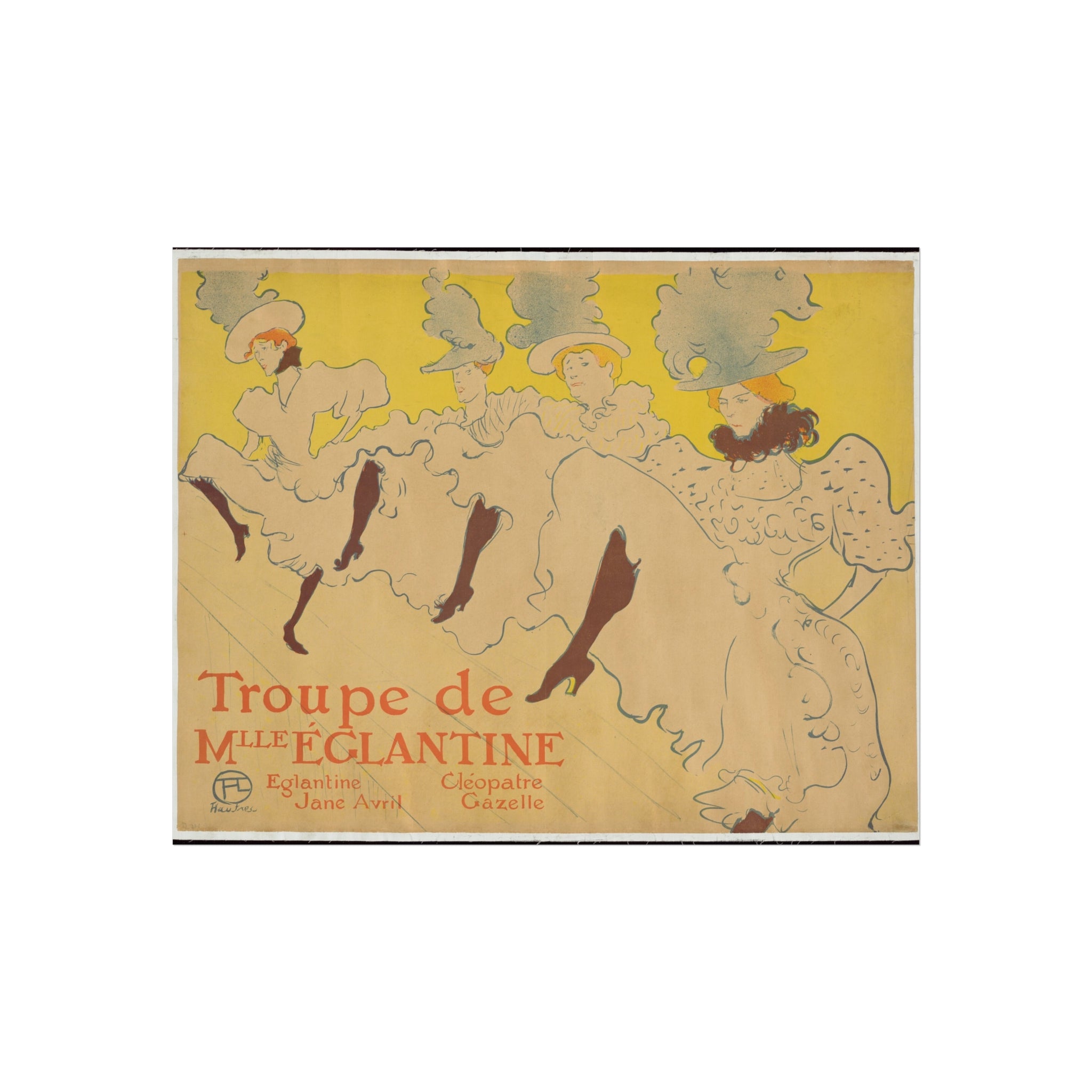 Mademoiselle Eglantine's Troupe Henri de Toulouse-Lautrec Fine Art Poster