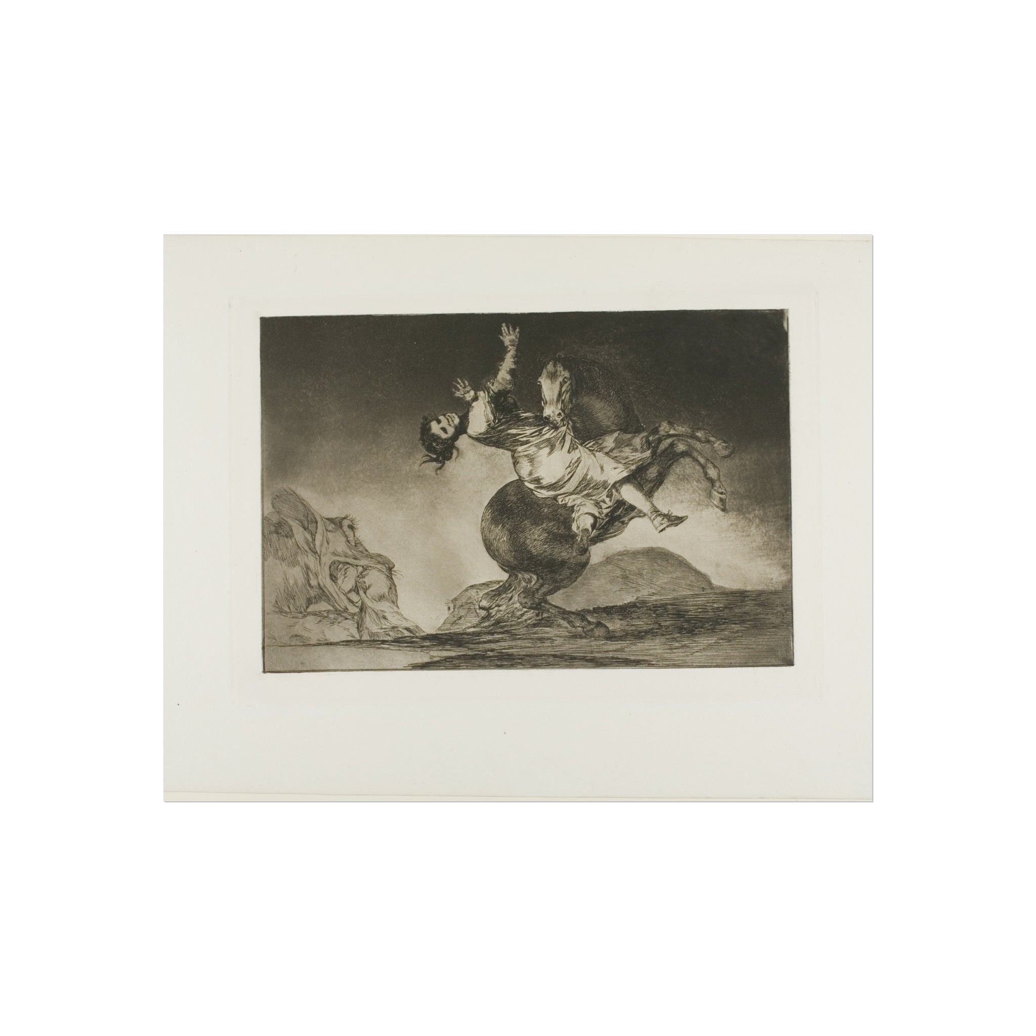 Francisco José de Goya y Lucientes - A Woman and a Horse, Let Someone Else Master Them, plate ten from Los Proverbios | Fine Art Poster