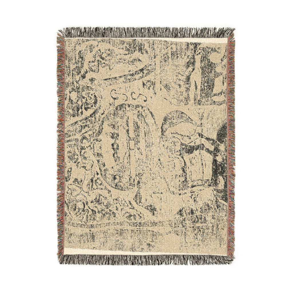 Paul Gauguin - Horse, with Other Animals and Ornaments | Woven Tapestry Blanket