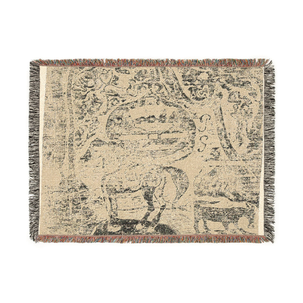 Paul Gauguin - Horse, with Other Animals and Ornaments | Woven Tapestry Blanket