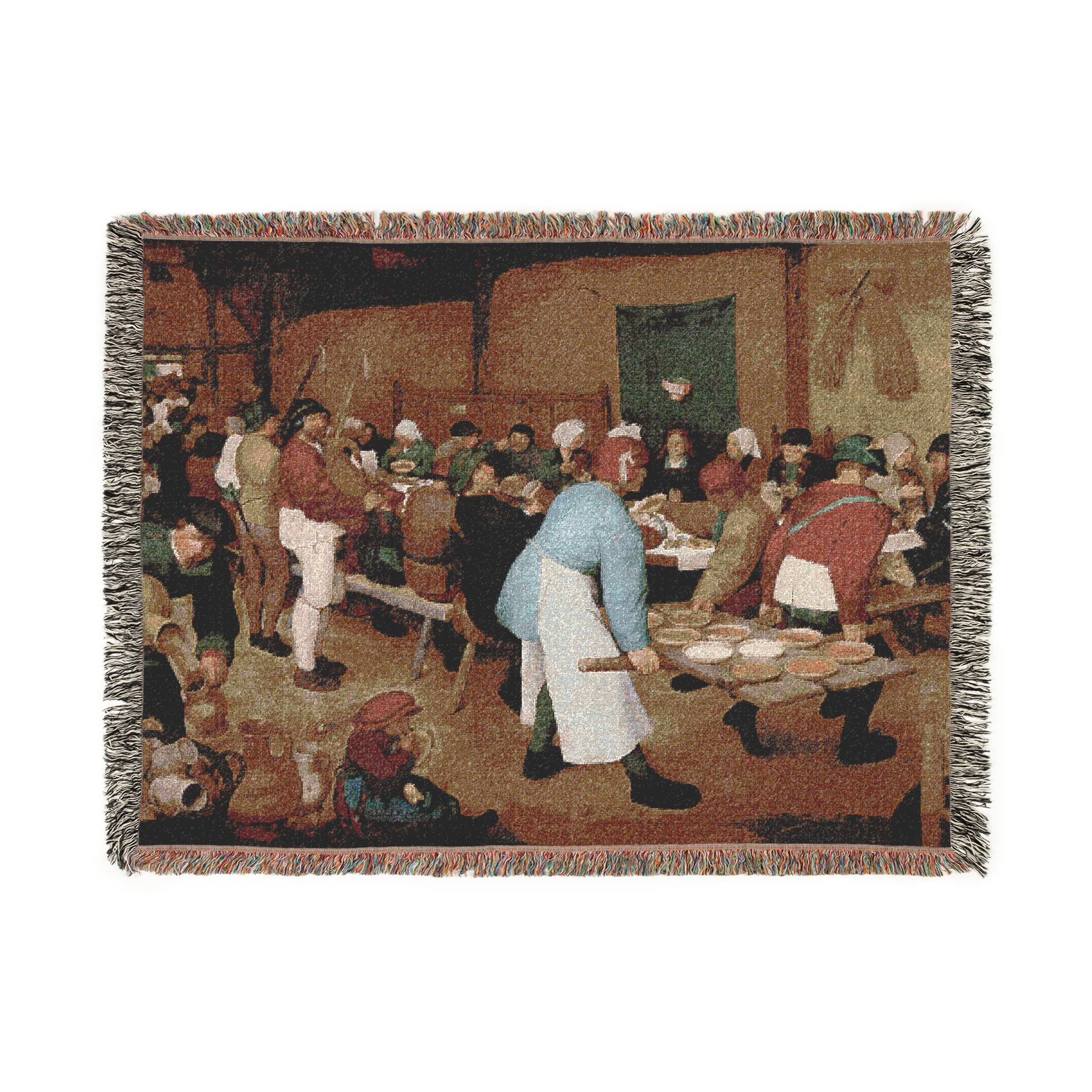 Pieter Bruegel the Elder - Peasant Wedding - Google Art Project 2 | Woven Tapestry Blanket
