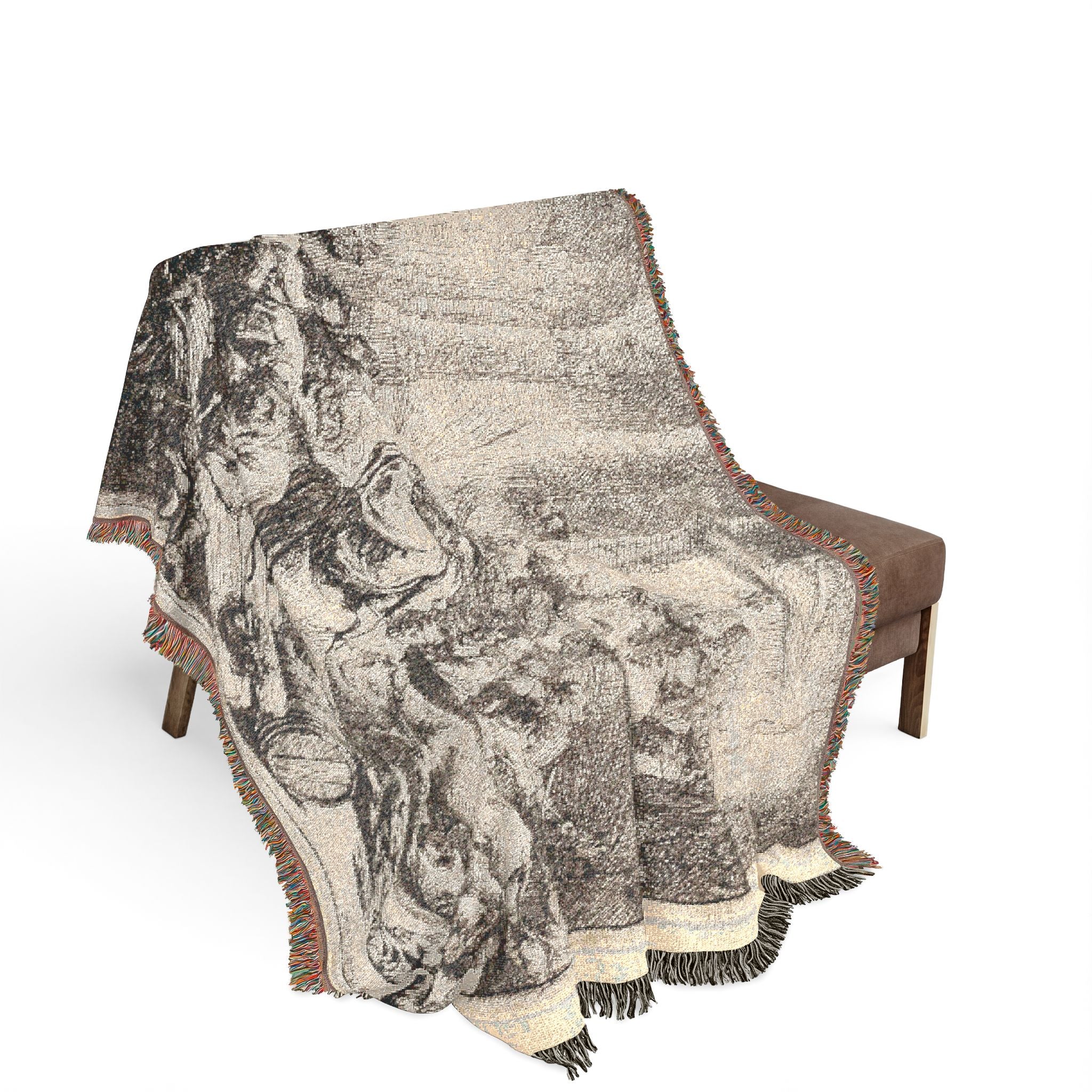 Rembrandt van Rijn - Christ Driving the Money Changers from the Temple | Woven Tapestry Blanket