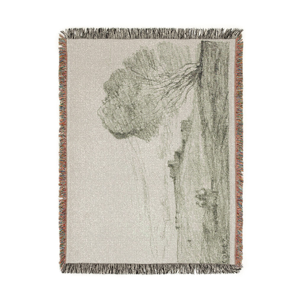 Jean Baptiste Camille Corot - The Isolated Fort | Woven Tapestry Blanket