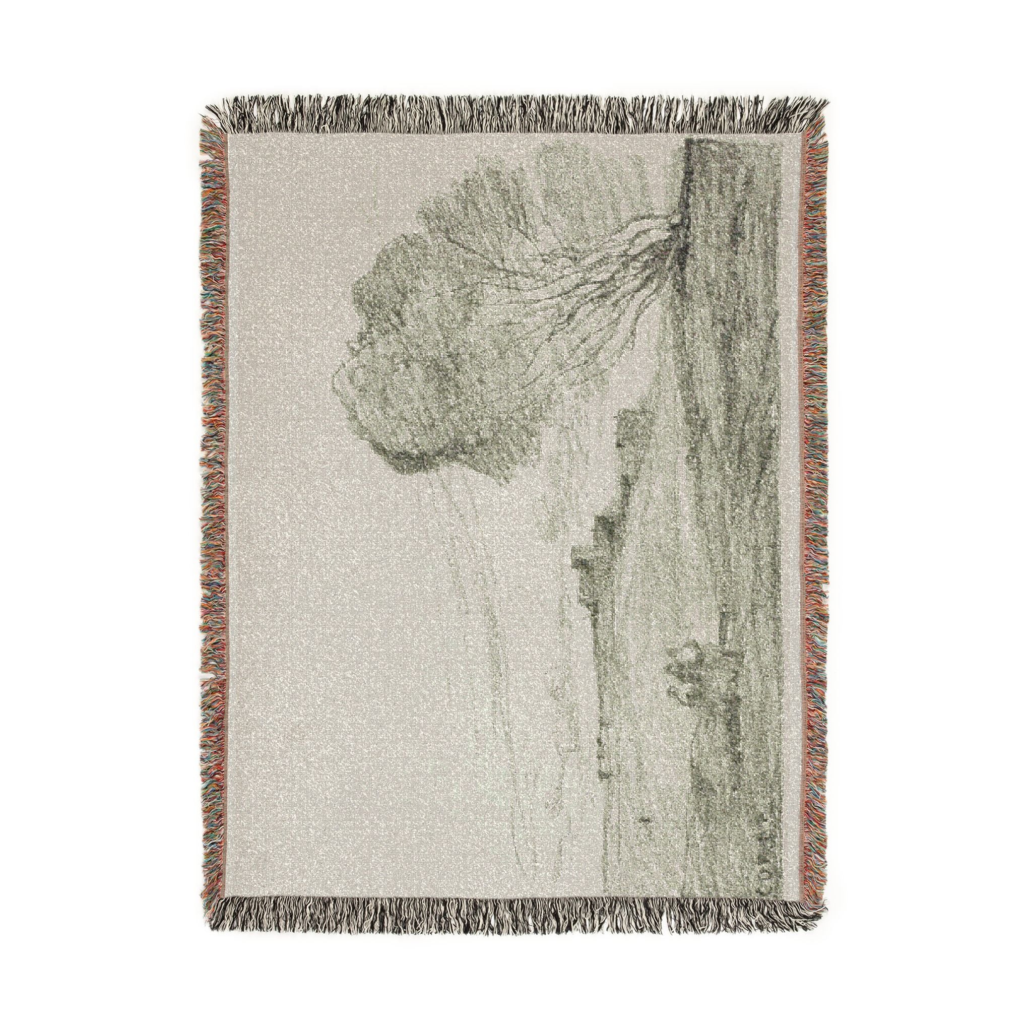 Jean Baptiste Camille Corot - The Isolated Fort | Woven Tapestry Blanket