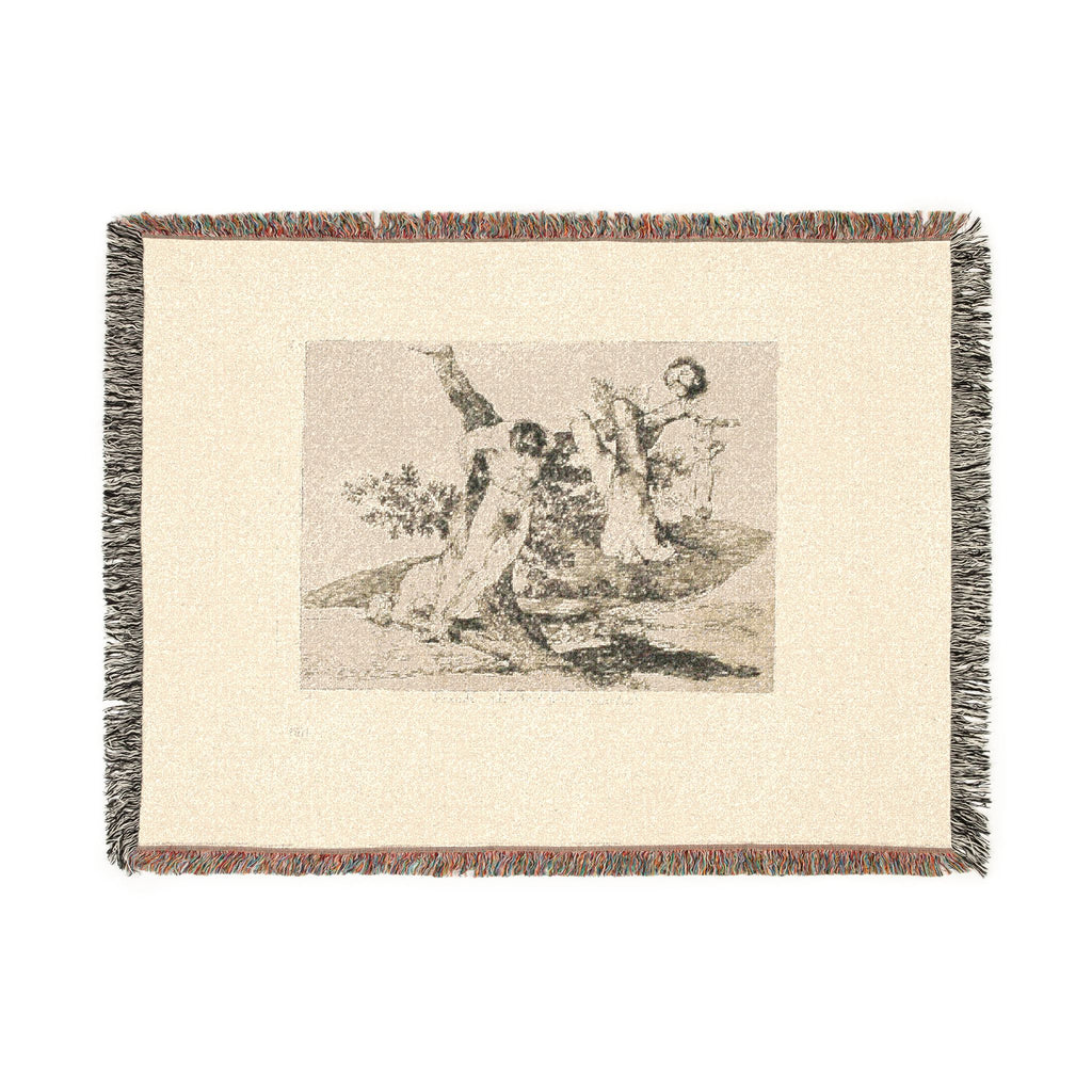Francisco José de Goya y Lucientes - A Heroic Feat! With Dead Men!, plate 39 from The Disasters of War | Woven Tapestry Blanket