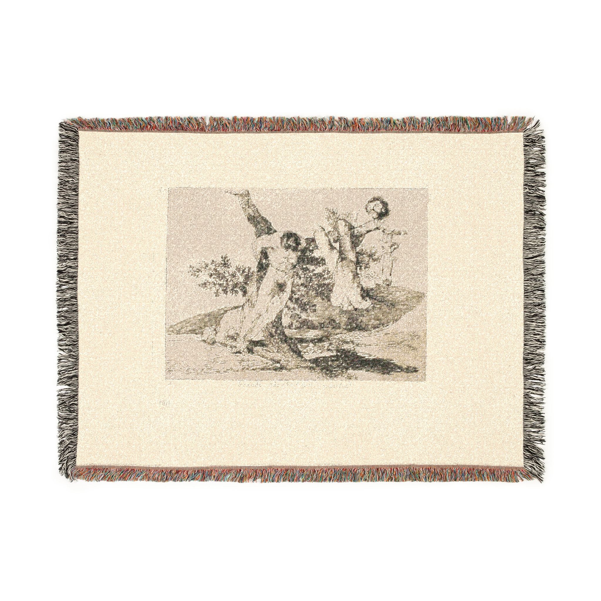 Francisco José de Goya y Lucientes - A Heroic Feat! With Dead Men!, plate 39 from The Disasters of War | Woven Tapestry Blanket