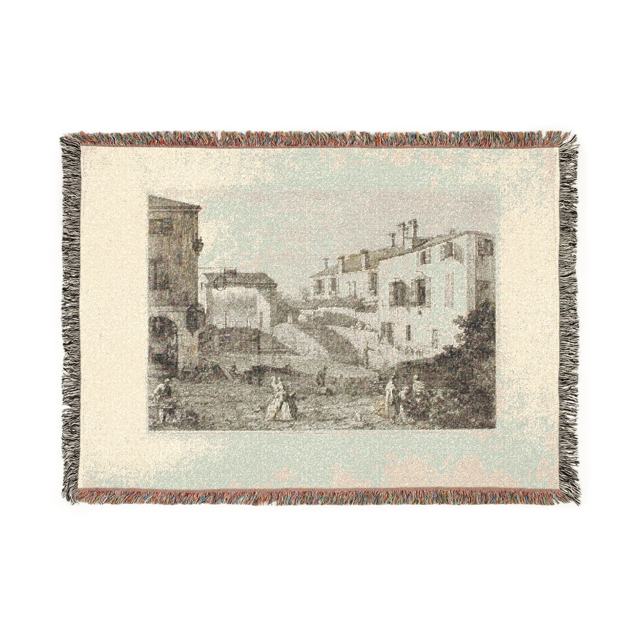 Canaletto - Le Porte Del Dolo, from Vedute | Woven Tapestry Blanket