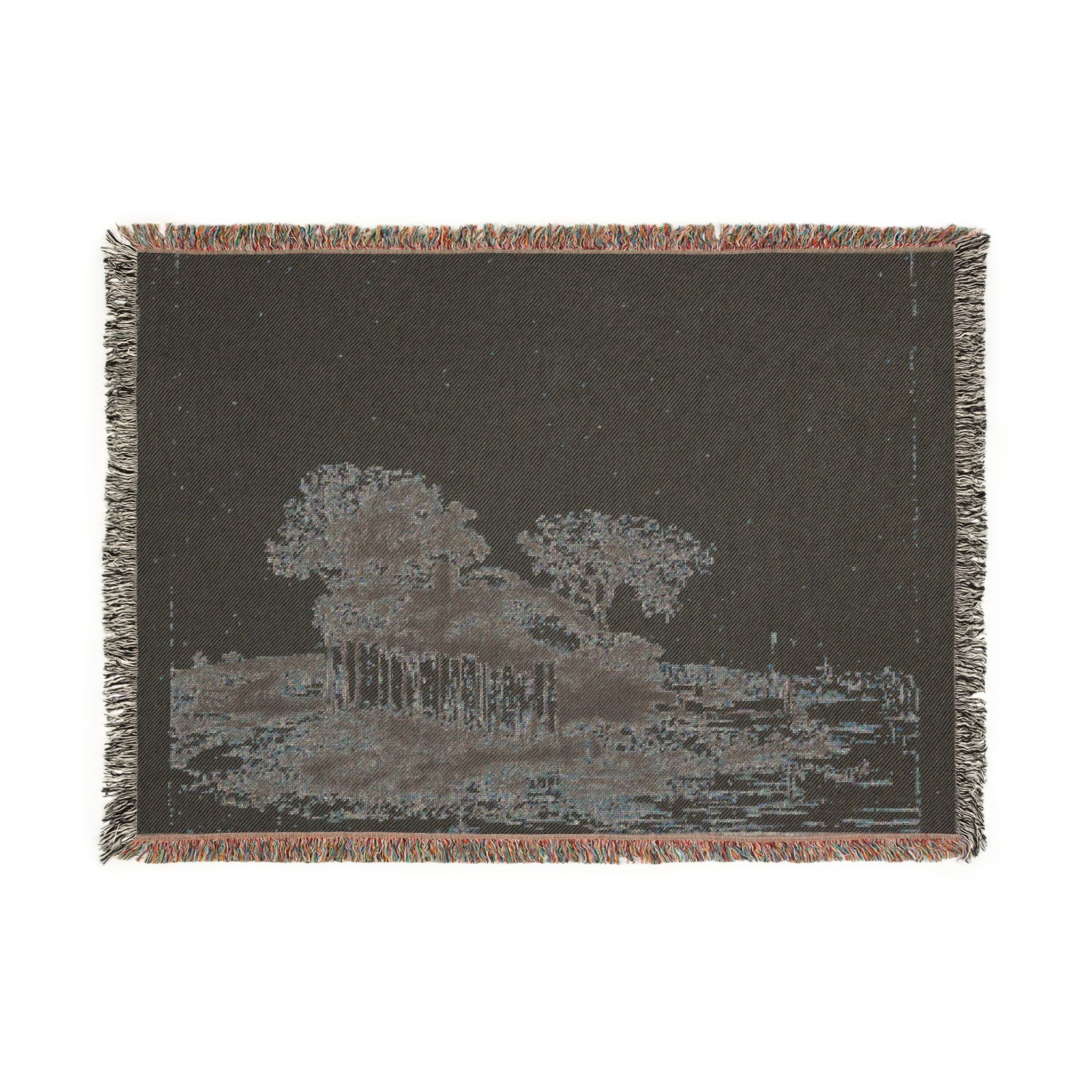 Rembrandt van Rijn - A Cottage with White Paling | Woven Tapestry Blanket