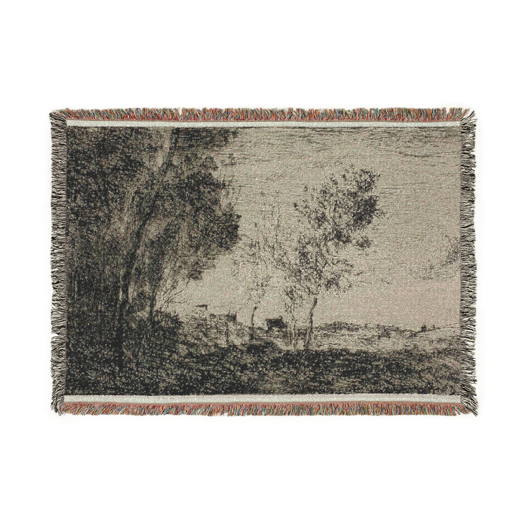 Jean Baptiste Camille Corot - In the Dunes Souvenir of the Woods of the Hague | Woven Tapestry Blanket
