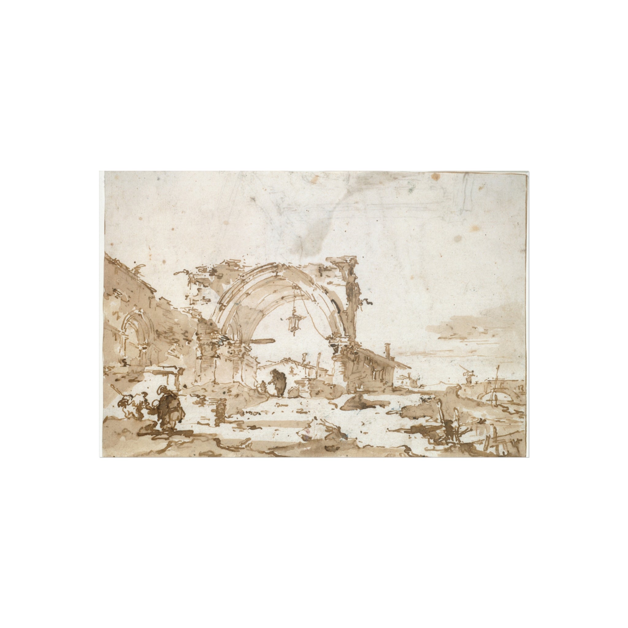 Francesco Guardi - A Capriccio with a Ruined Gothic Arch | Fine Art Poster