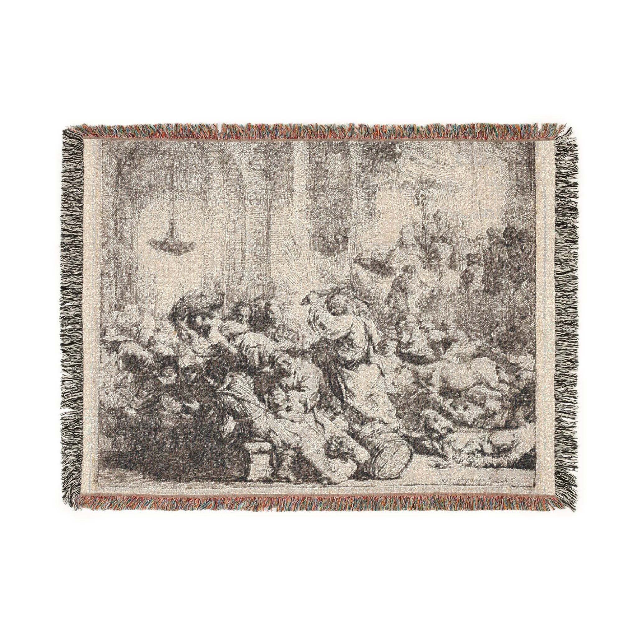Rembrandt van Rijn - Christ Driving the Money Changers from the Temple | Woven Tapestry Blanket