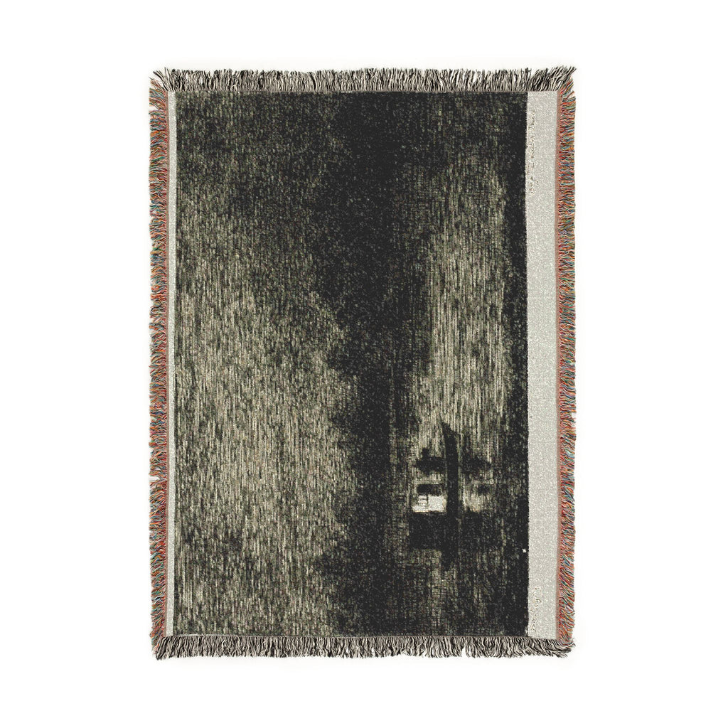 Charles François Daubigny - Night Voyage (The Fishing Net) | Woven Tapestry Blanket