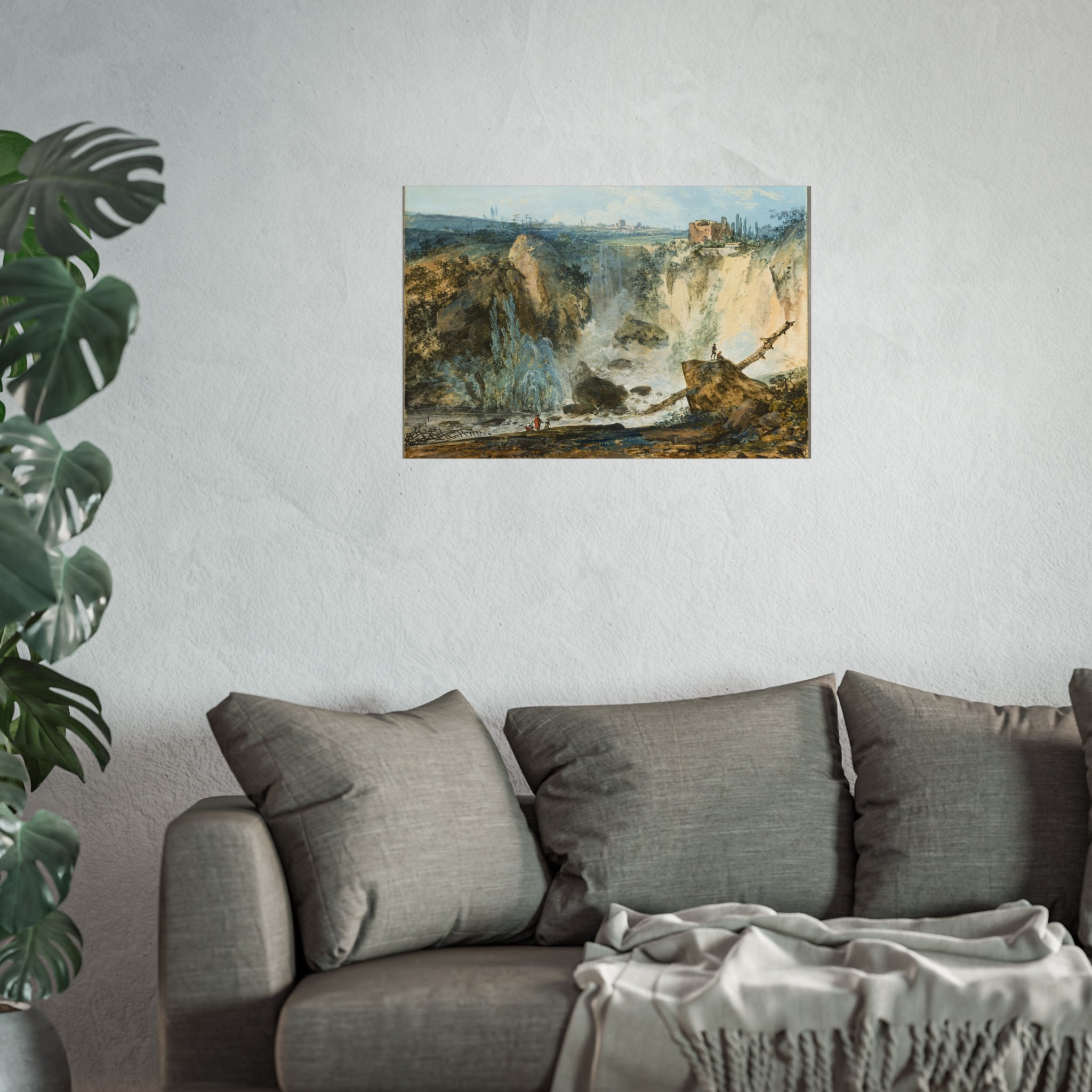 Louis Gabriel Moreau - Waterfall | Fine Art Poster