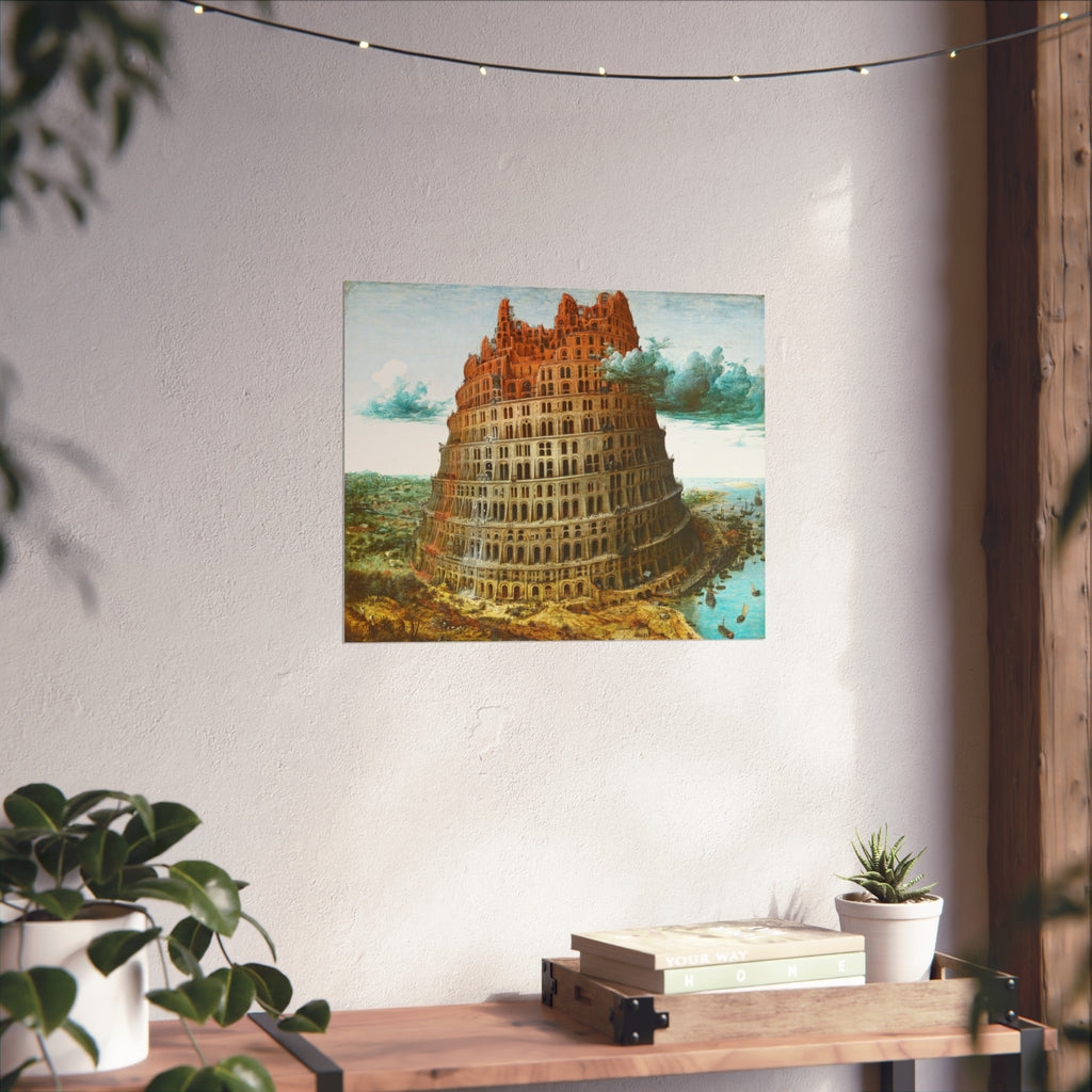Pieter Bruegel the Elder - The Tower of Babel (Rotterdam) - Google Art Project - edited | Fine Art Poster