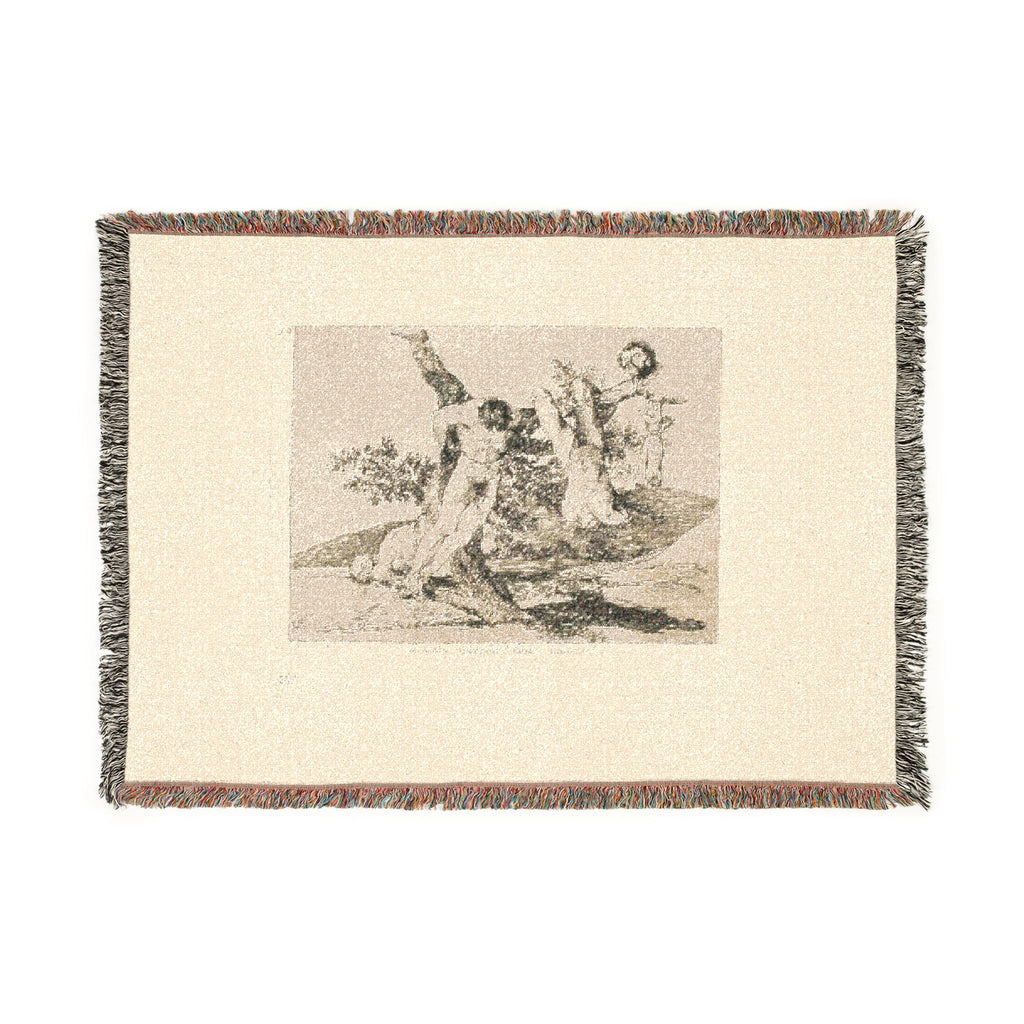 Francisco José de Goya y Lucientes - A Heroic Feat! With Dead Men!, plate 39 from The Disasters of War | Woven Tapestry Blanket