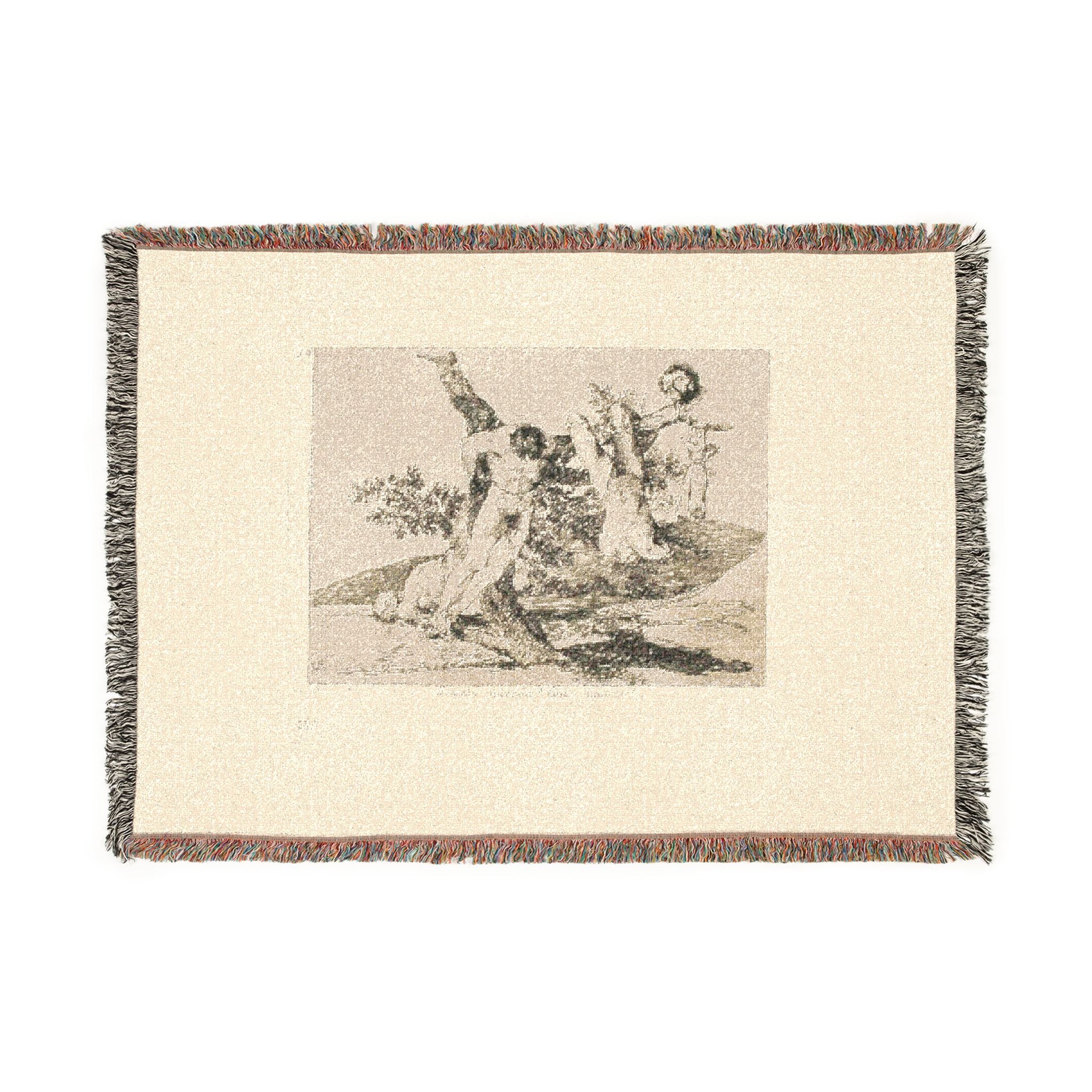 Francisco José de Goya y Lucientes - A Heroic Feat! With Dead Men!, plate 39 from The Disasters of War | Woven Tapestry Blanket