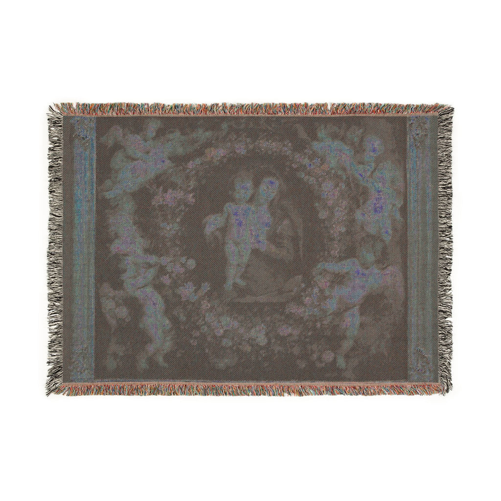 Madonna in a Garland of Flowers - Peter Paul Rubens | Woven Tapestry Blanket