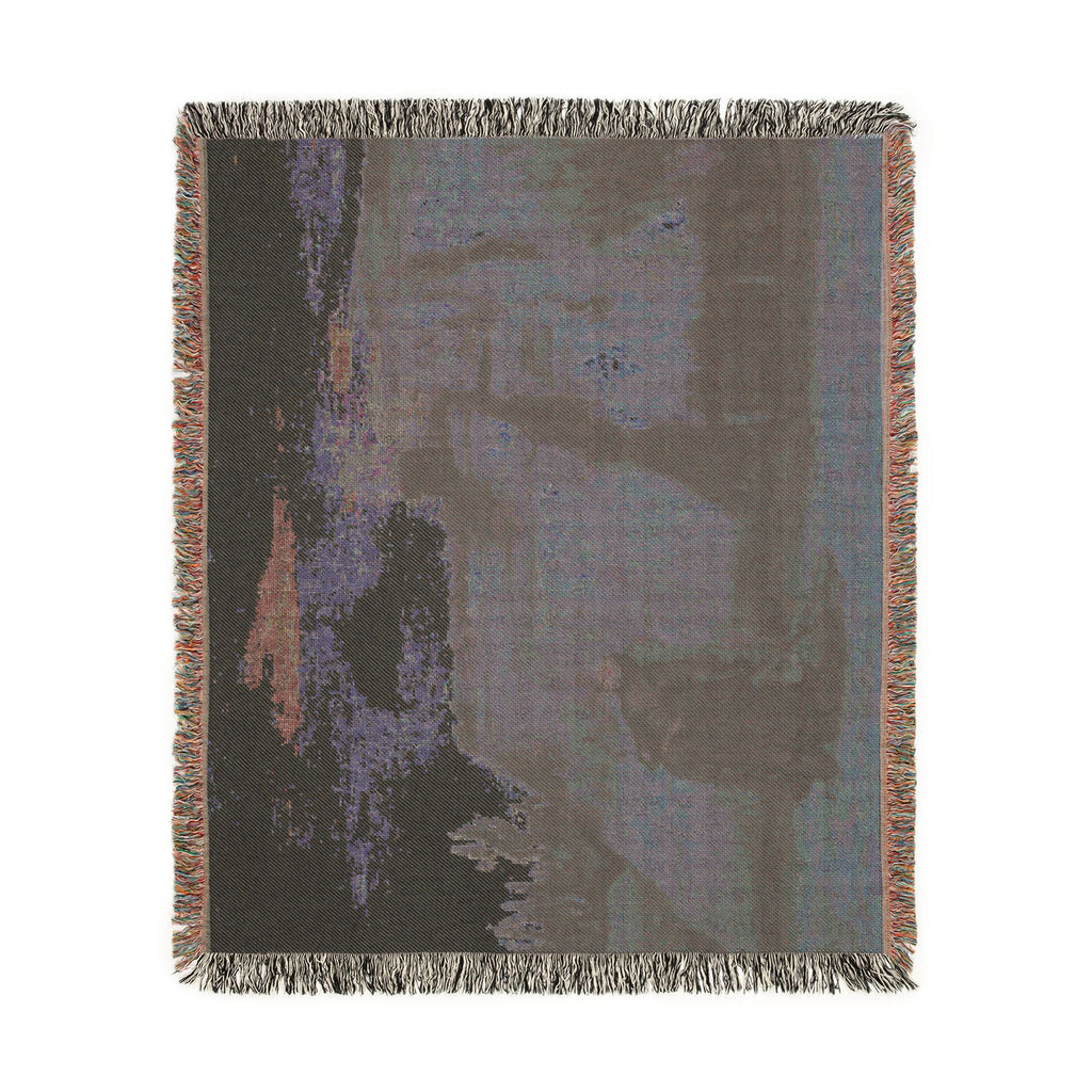 Vincent van Gogh - A Peasant Woman Digging in Front of Her Cottage | Woven Tapestry Blanket