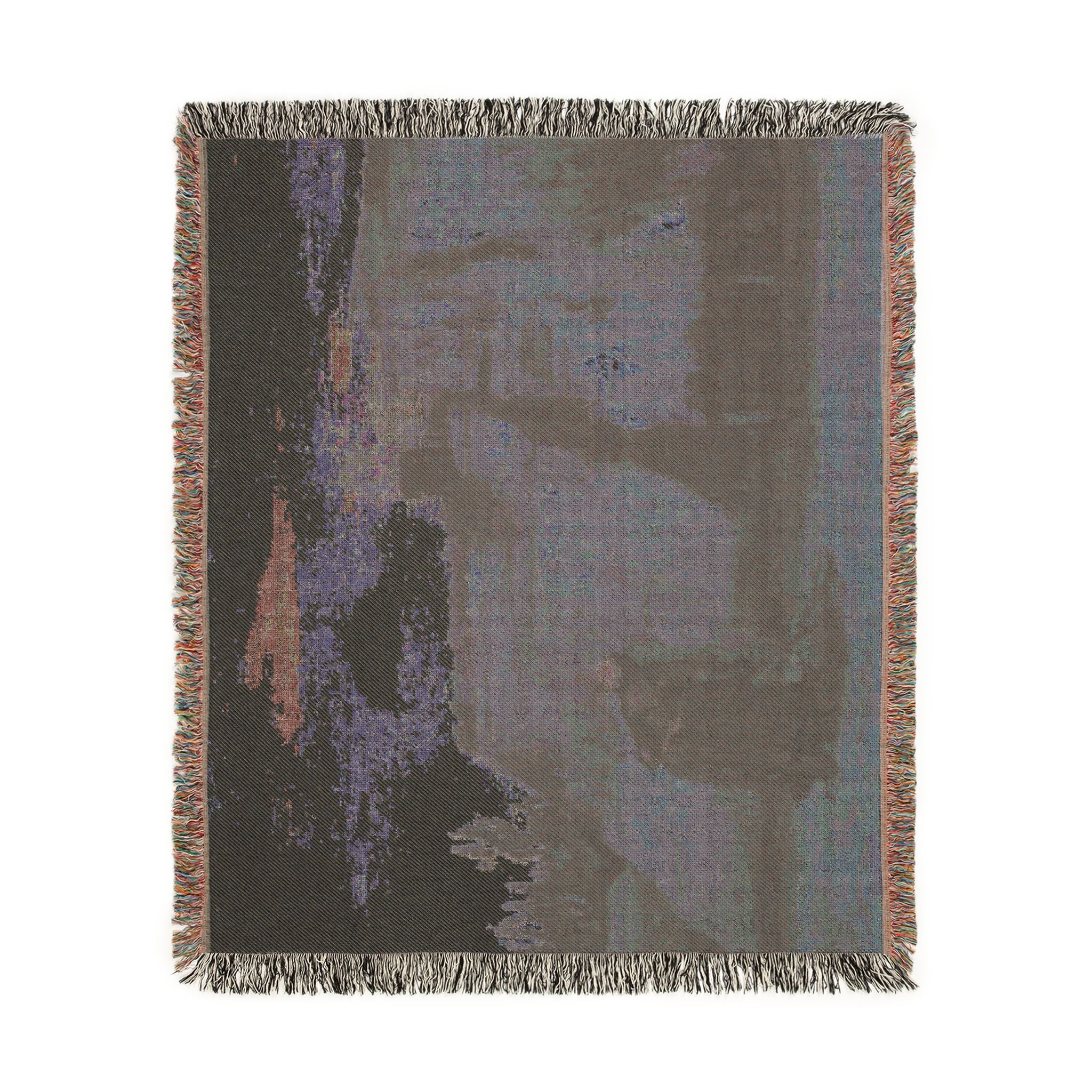 Vincent van Gogh - A Peasant Woman Digging in Front of Her Cottage | Woven Tapestry Blanket