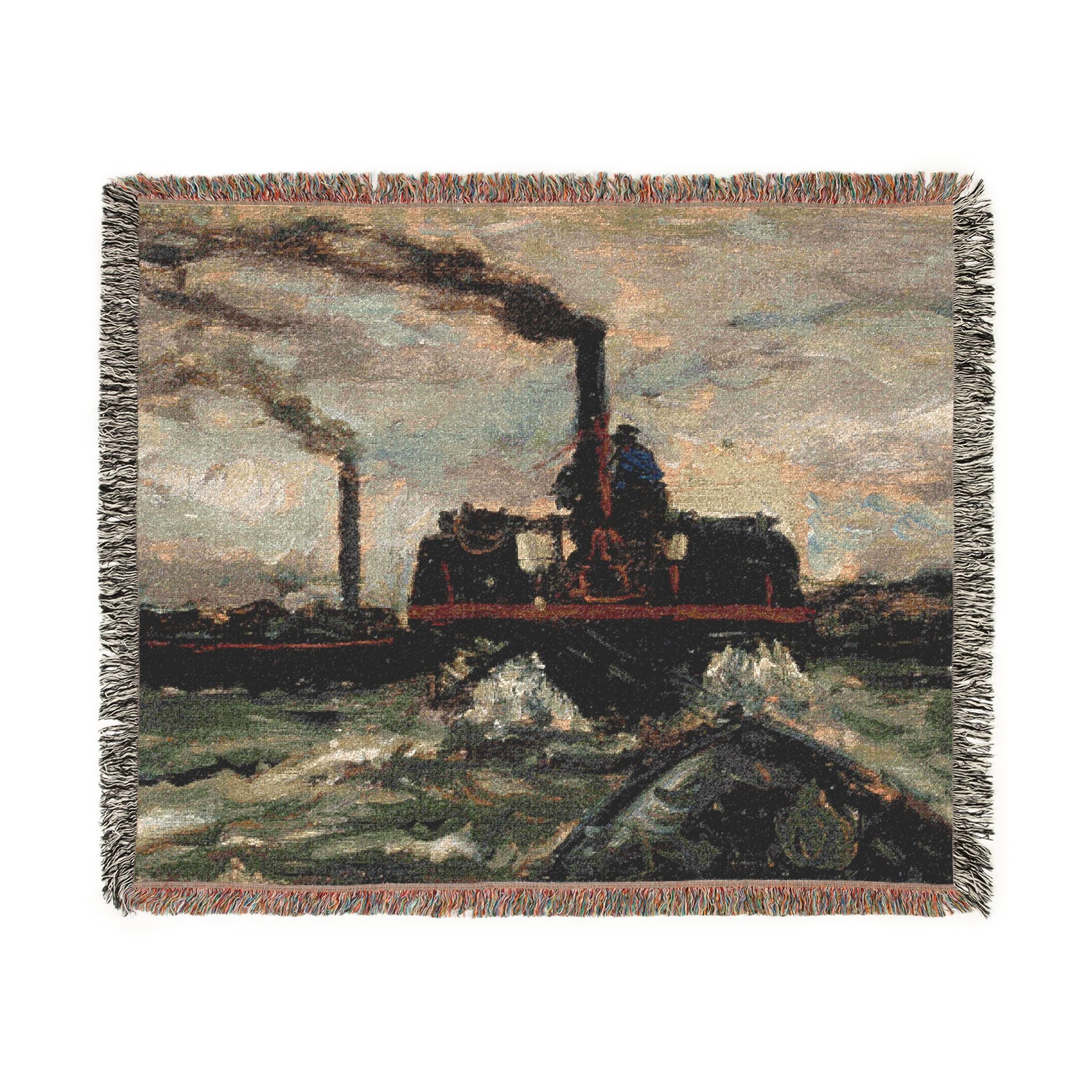 Charles François Daubigny - River Boat | Woven Tapestry Blanket