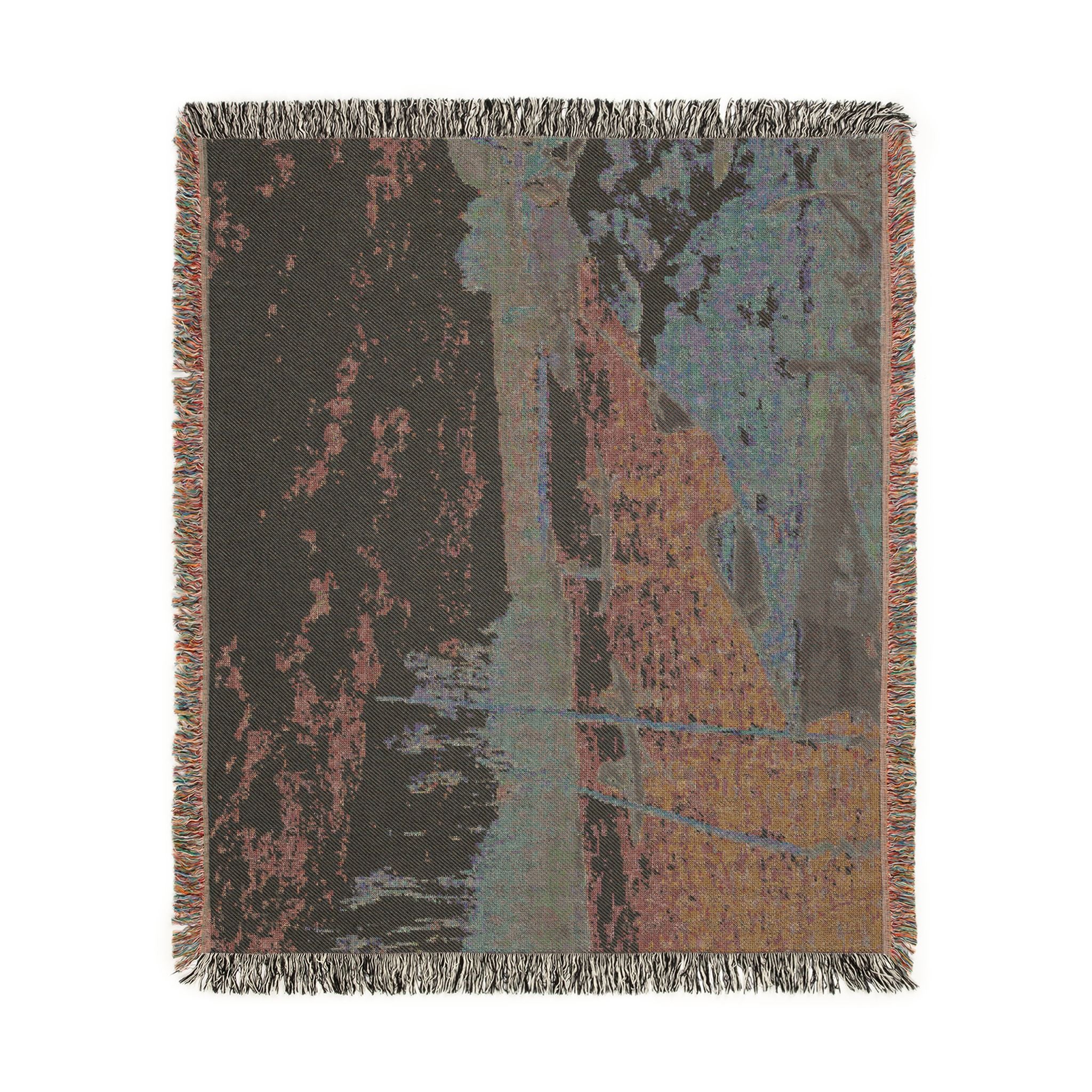 Alfred Sisley - The Seine at Port-Marly, Piles of Sand | Woven Tapestry Blanket