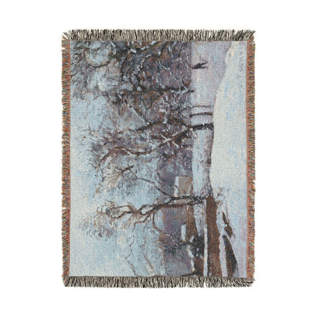 Camille Pissarro - Snow at Louveciennes | Woven Tapestry Blanket