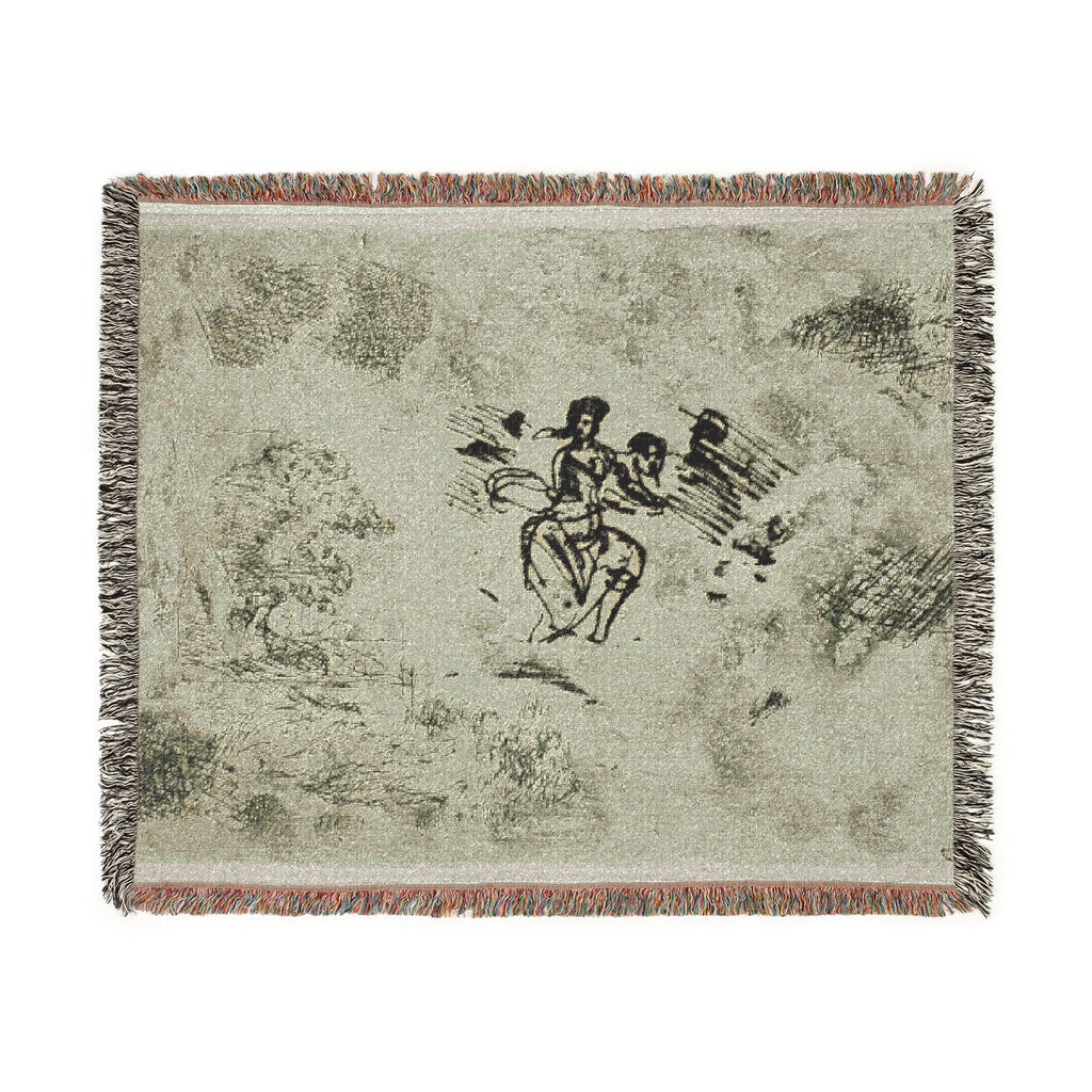 Claude Lorrain - Seated Woman and Other Sketches | Woven Tapestry Blanket