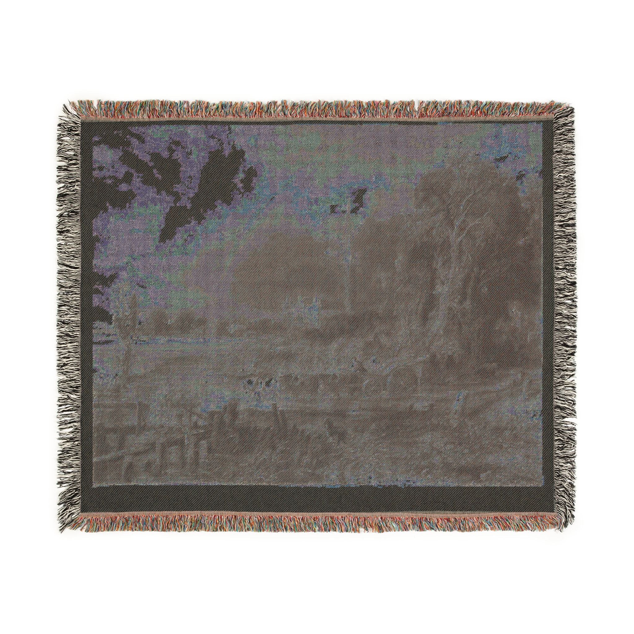 David Lucas - Salisbury Cathedral from the Meadows the Rainbow | Woven Tapestry Blanket