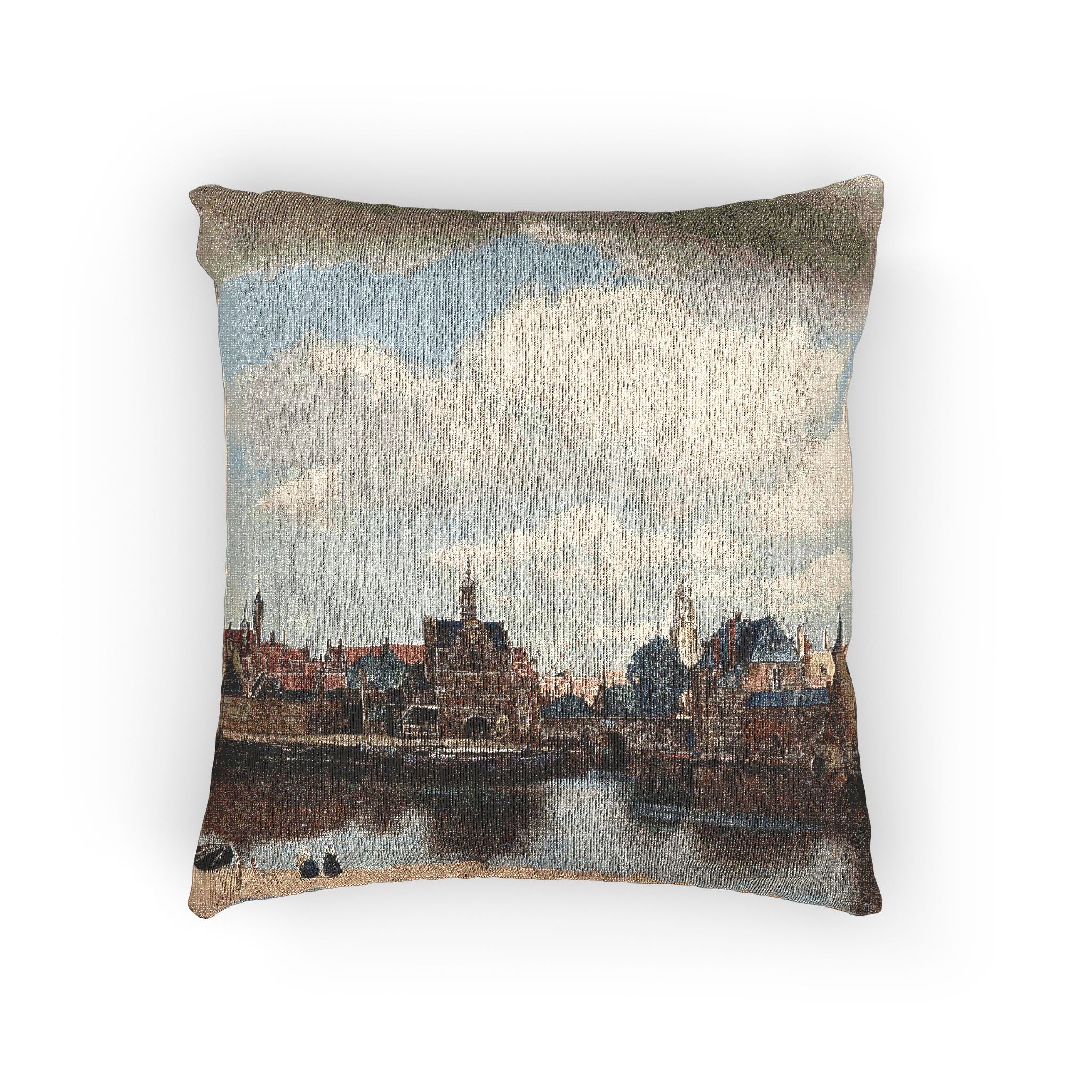 Johannes Vermeer - View of Delft - 92 - Mauritshuis | Woven Pillow