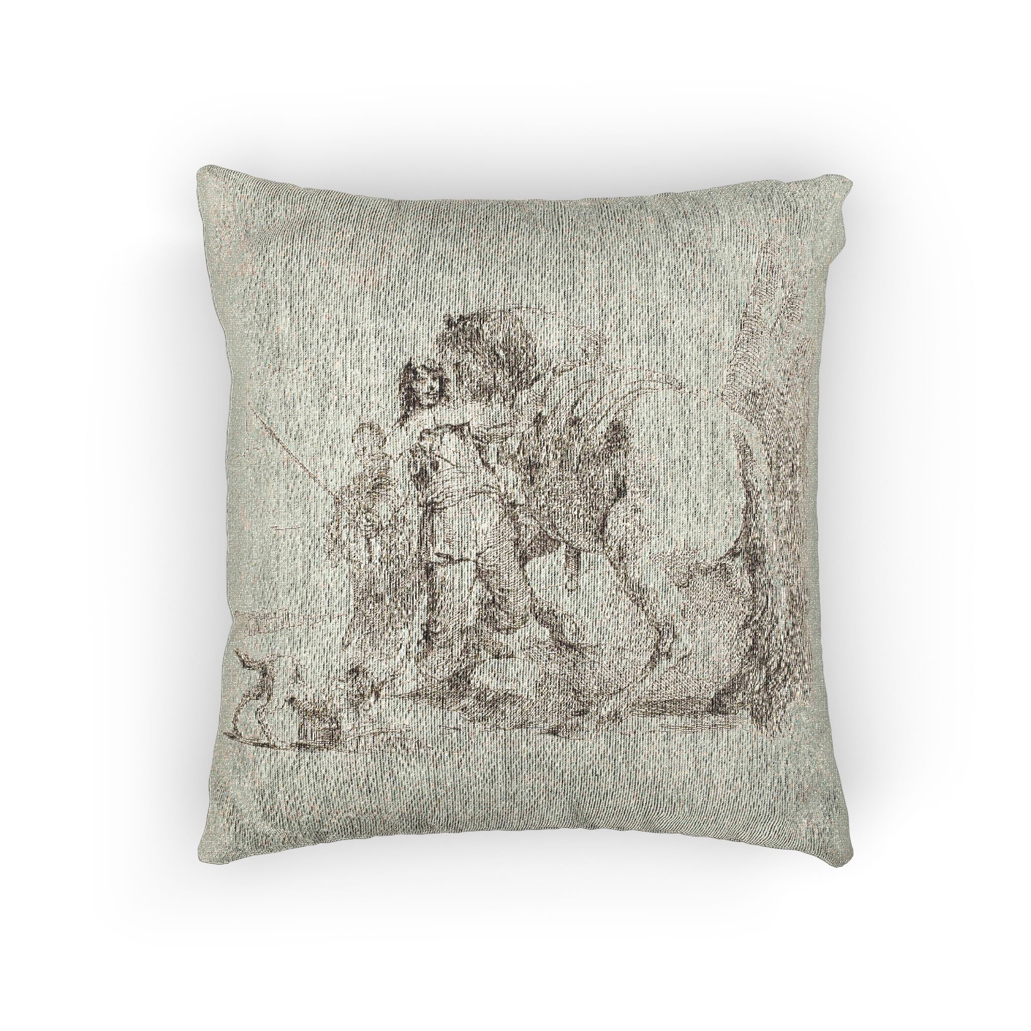 Giovanni Battista Tiepolo - The Rider Standing by His Horse, from Capricci | Woven Pillow