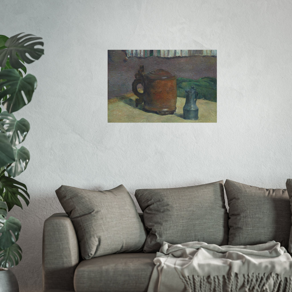 Paul Gauguin - Still Life: Wood Tankard and Metal Pitcher | Fine Art Poster