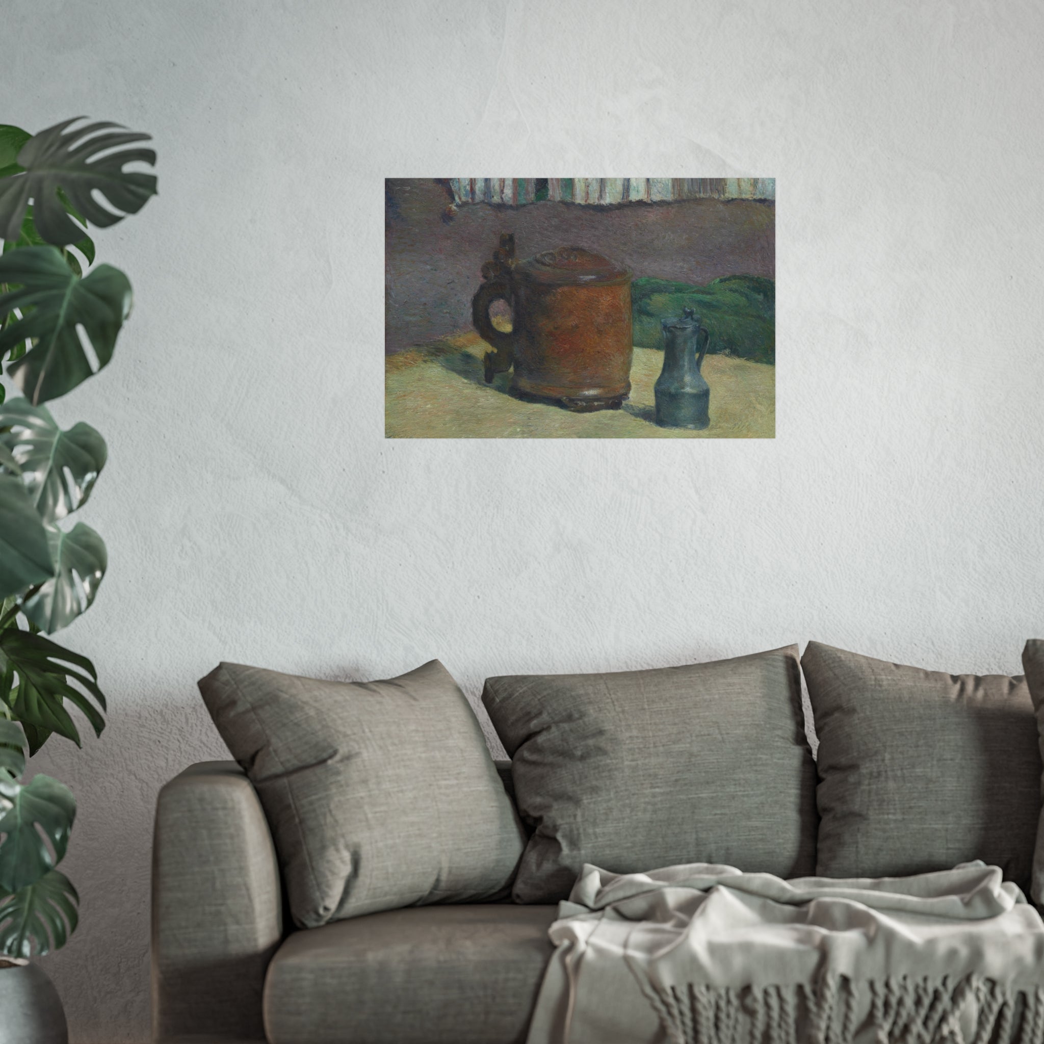 Paul Gauguin - Still Life: Wood Tankard and Metal Pitcher | Fine Art Poster
