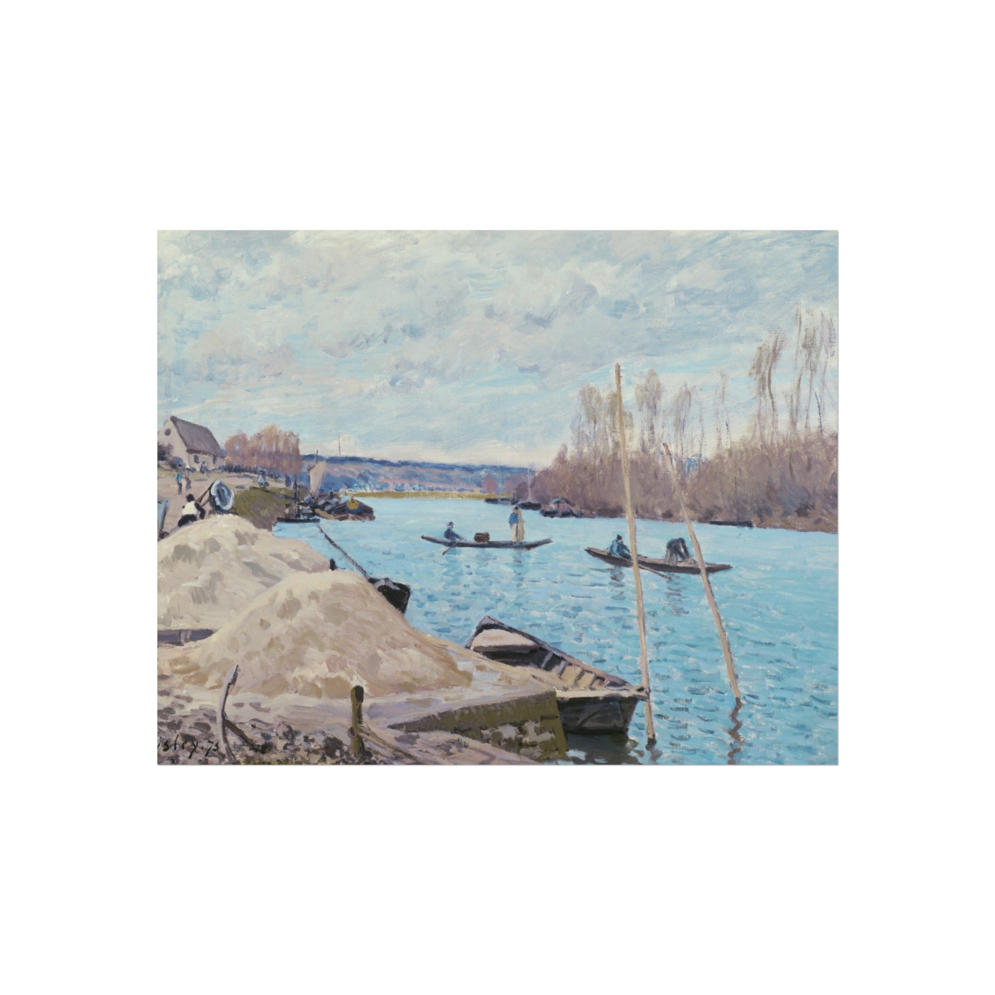 Alfred Sisley - The Seine at Port-Marly, Piles of Sand | Fine Art Poster