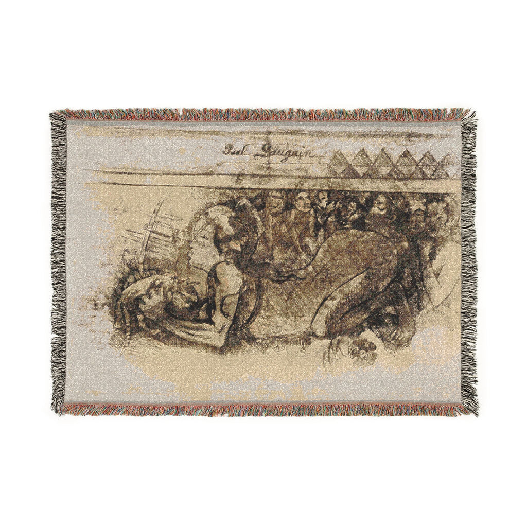 Paul Gauguin - Woman with a Cat | Woven Tapestry Blanket