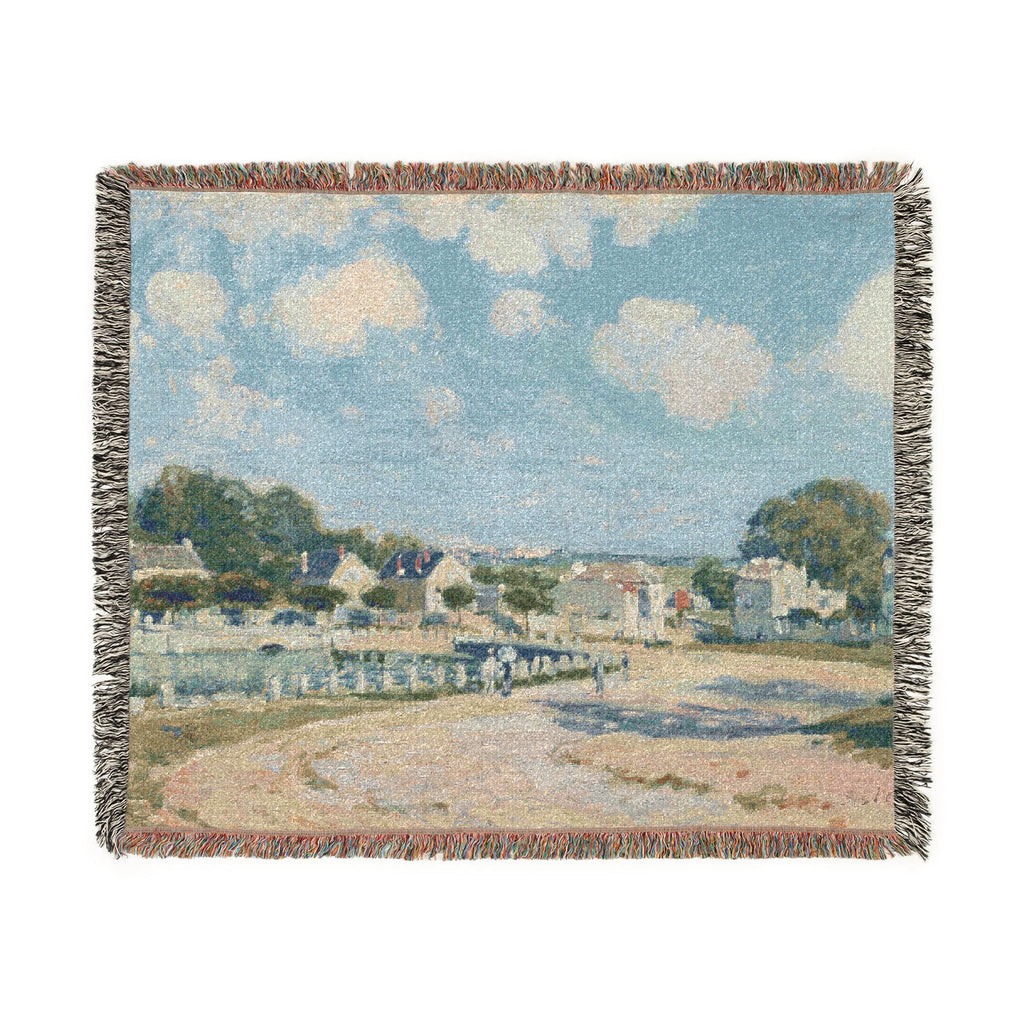 Alfred Sisley - Watering Place at Marly | Woven Tapestry Blanket