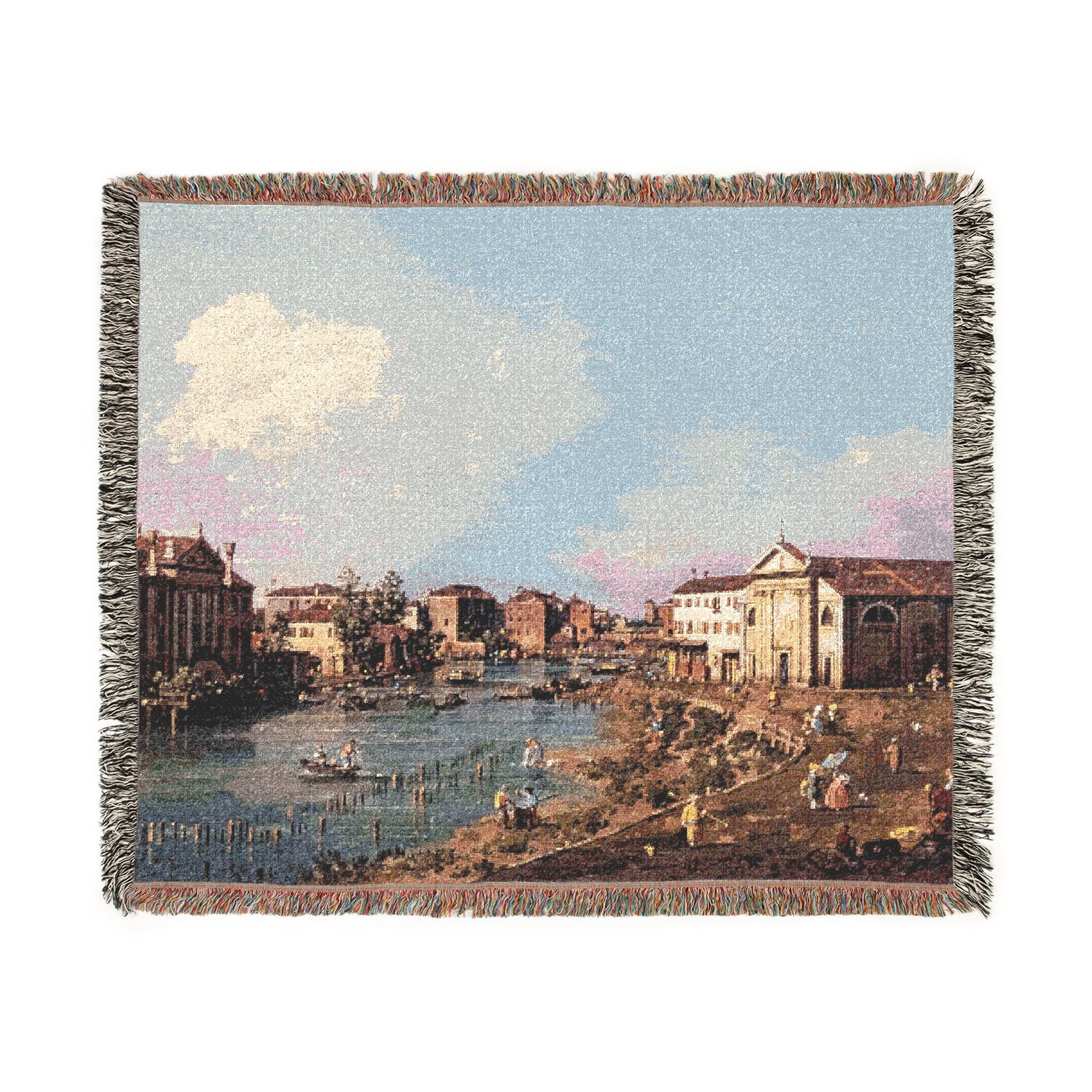 Bemberg Fondation Toulouse - Vue de Dolo - Canaletto ca 1740 - Inv 1011 | Woven Tapestry Blanket