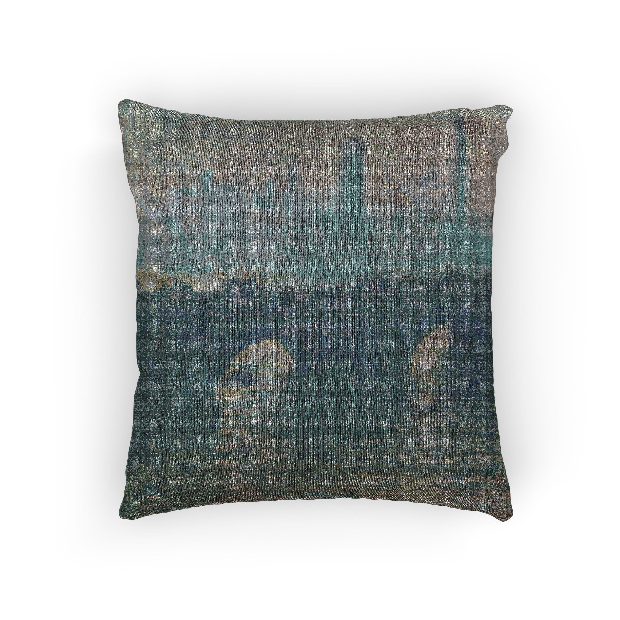 Claude Monet - Waterloo Bridge, Gray Weather | Woven Pillow