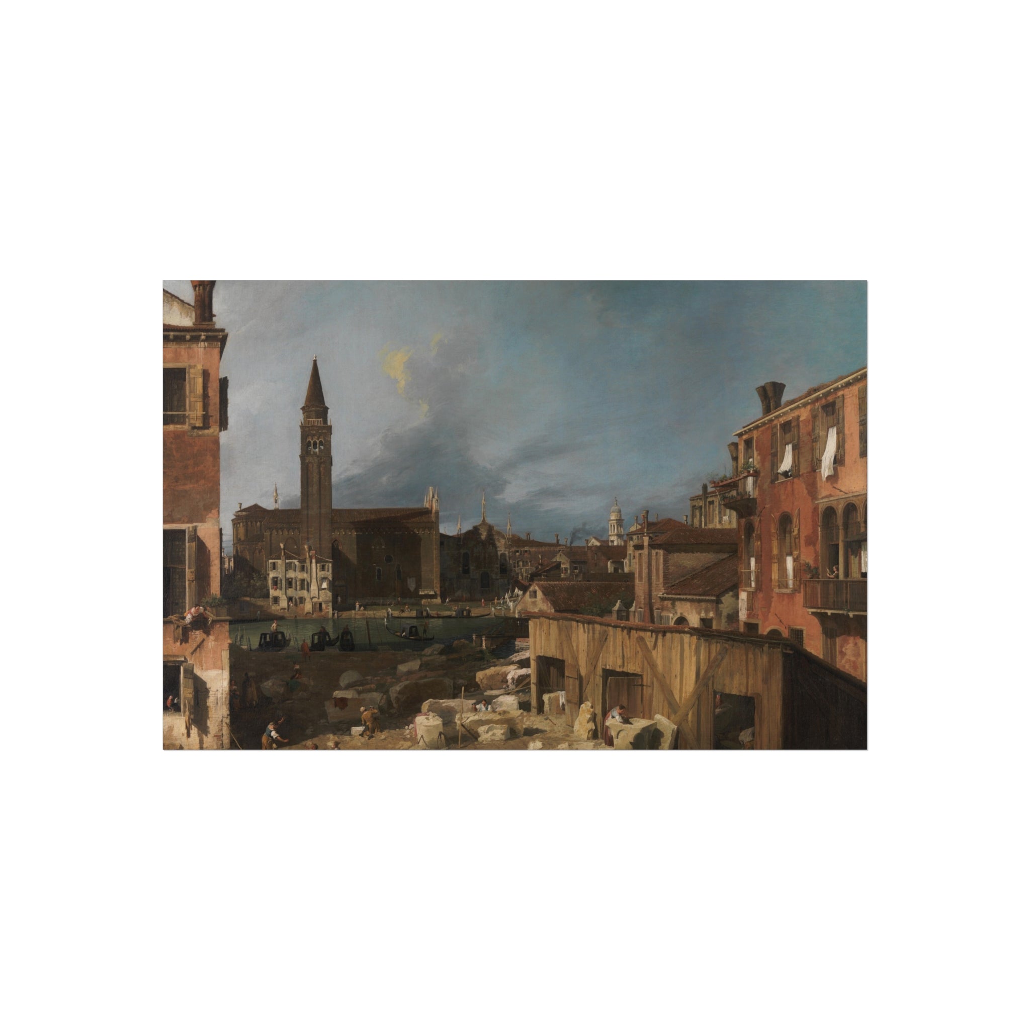 Canaletto - The Stonemason's Yard | Fine Art Poster