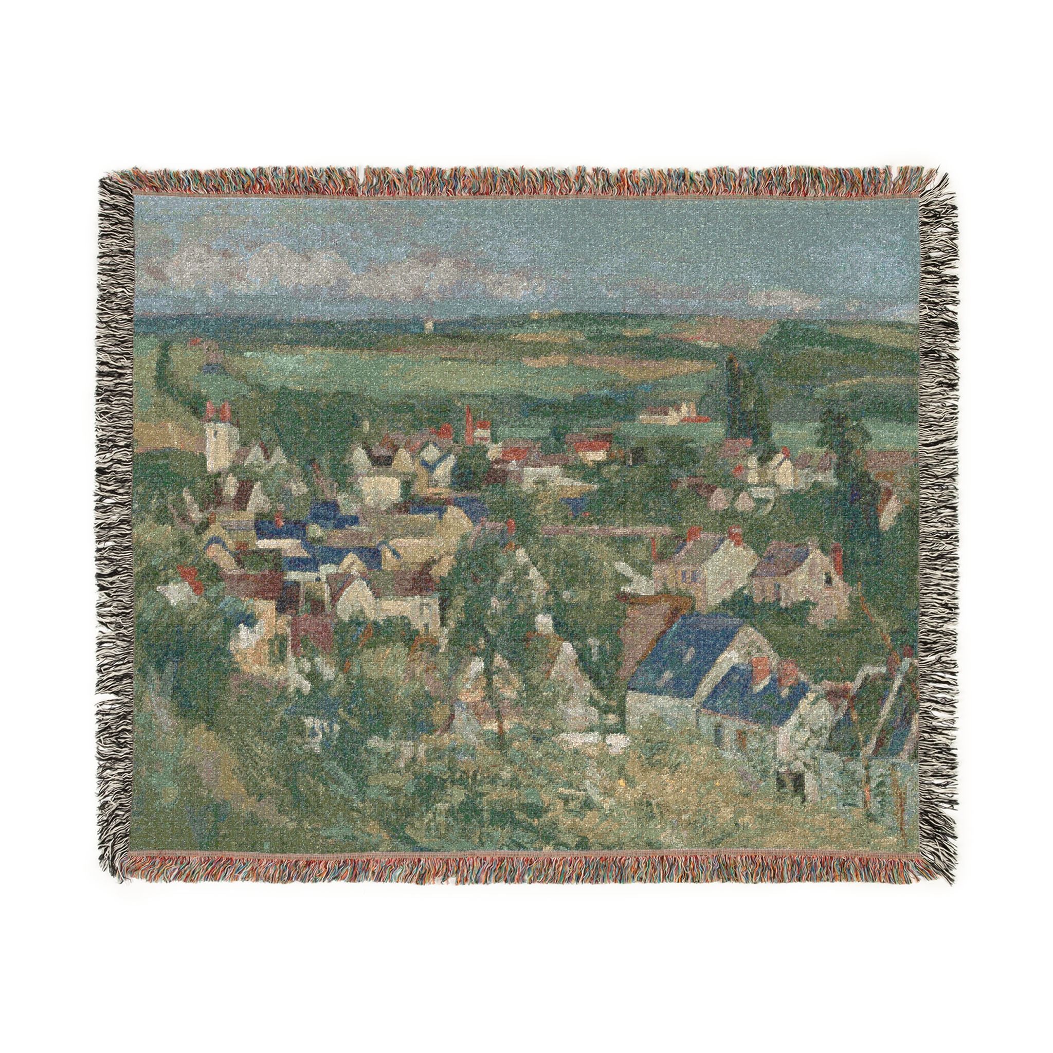 Paul Cezanne - Auvers, Panoramic View | Woven Tapestry Blanket