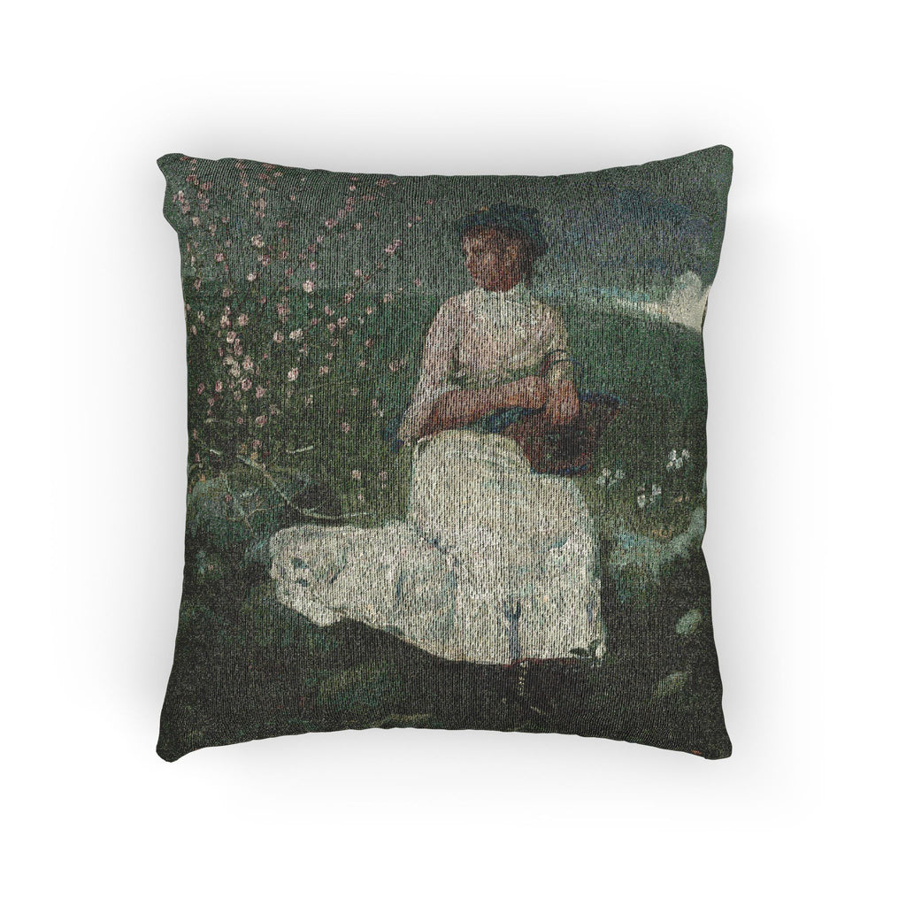 Winslow Homer - Peach Blossoms | Woven Pillow