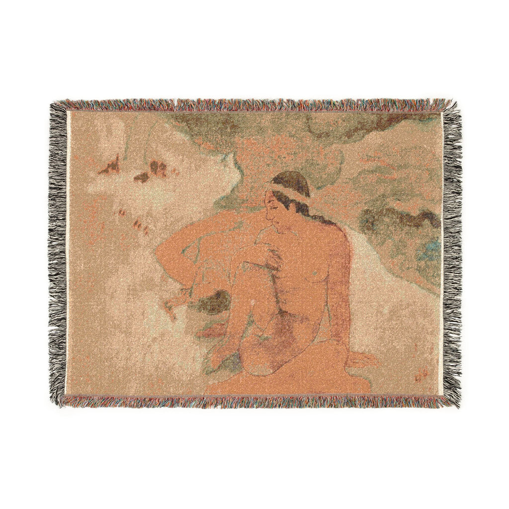 Paul Gauguin - Aha oe feii (What! Are You Jealous ) | Woven Tapestry Blanket