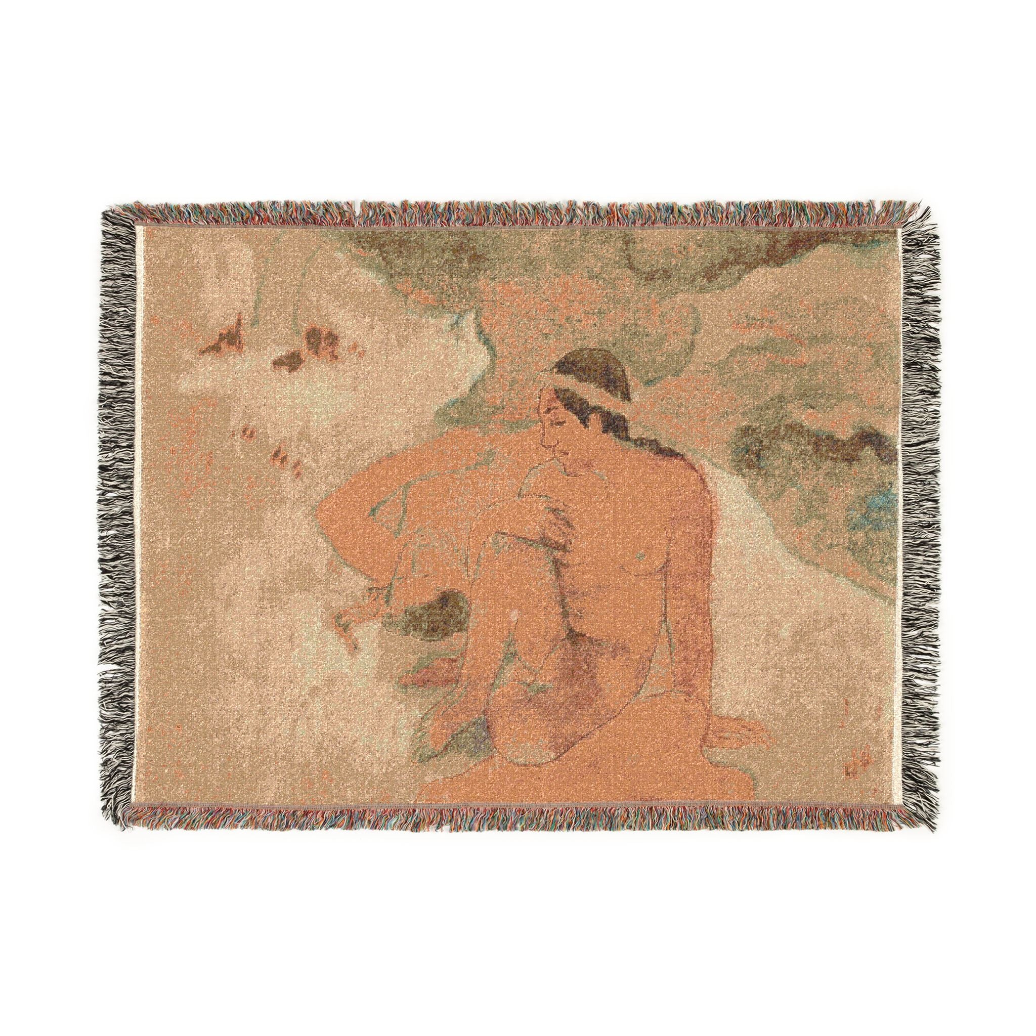 Paul Gauguin - Aha oe feii (What! Are You Jealous ) | Woven Tapestry Blanket