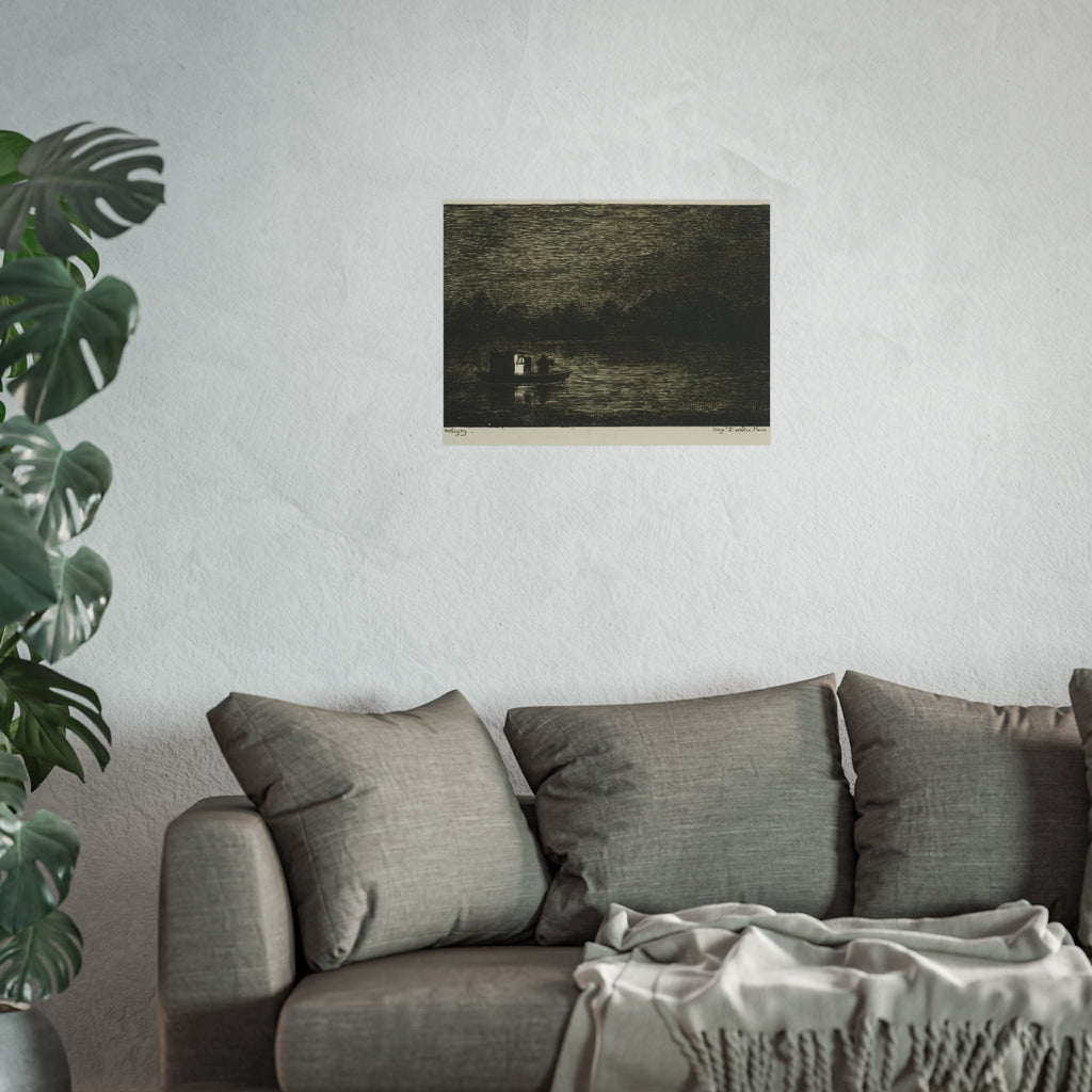 Charles François Daubigny - Night Voyage (The Fishing Net) | Fine Art Poster